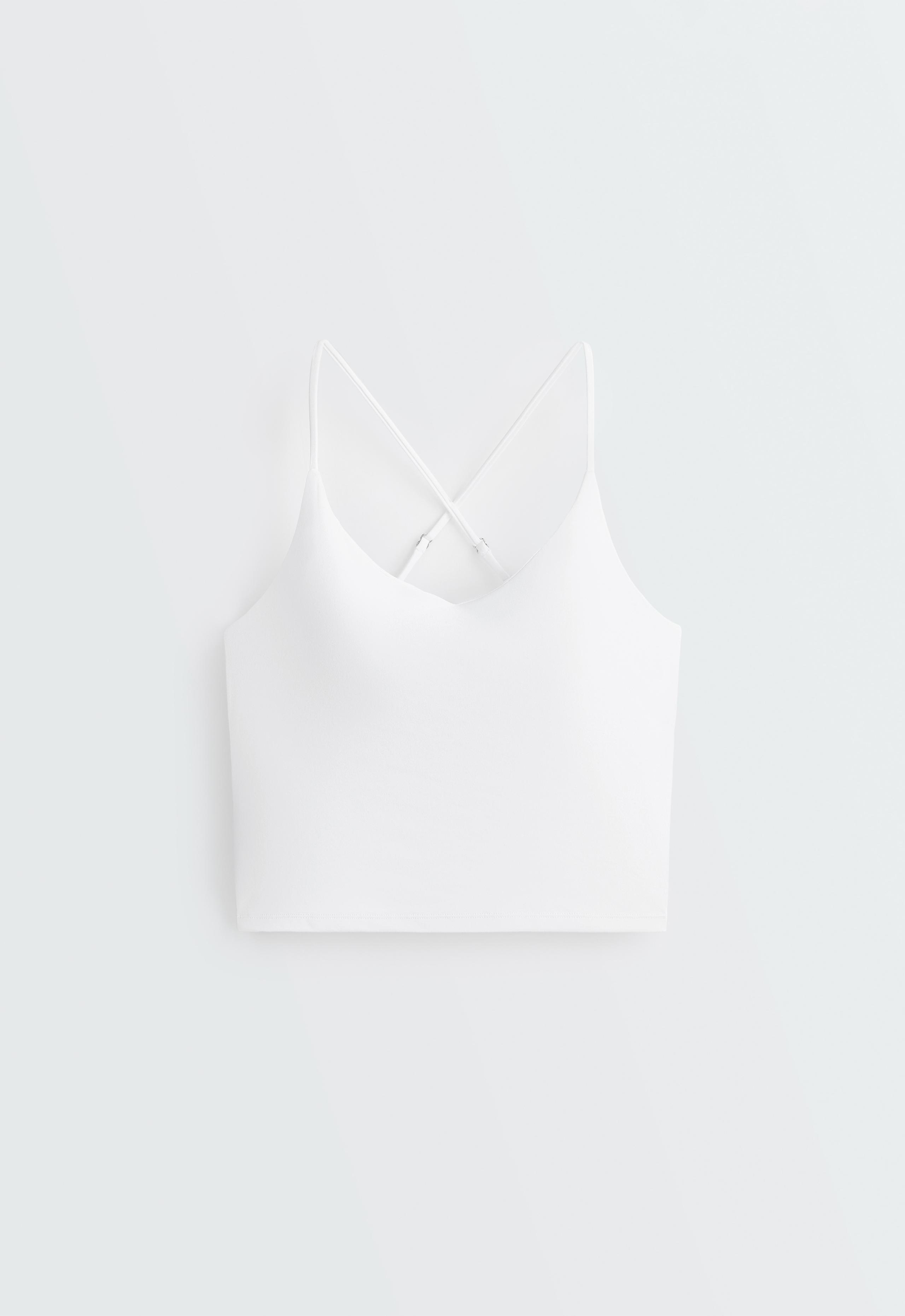 Comfortlux tank top with adjustable straps - WHITE