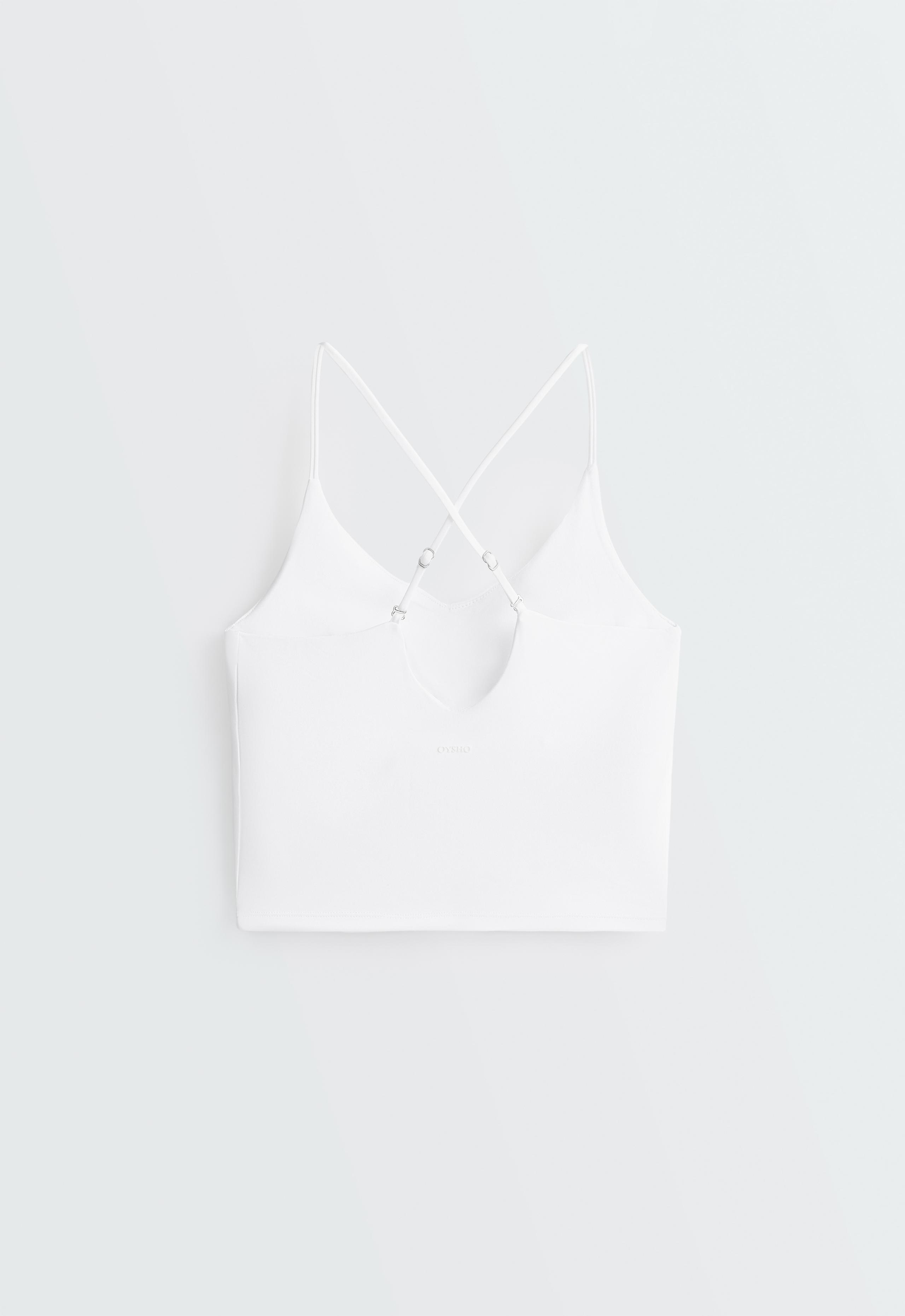 Comfortlux tank top with adjustable straps - WHITE