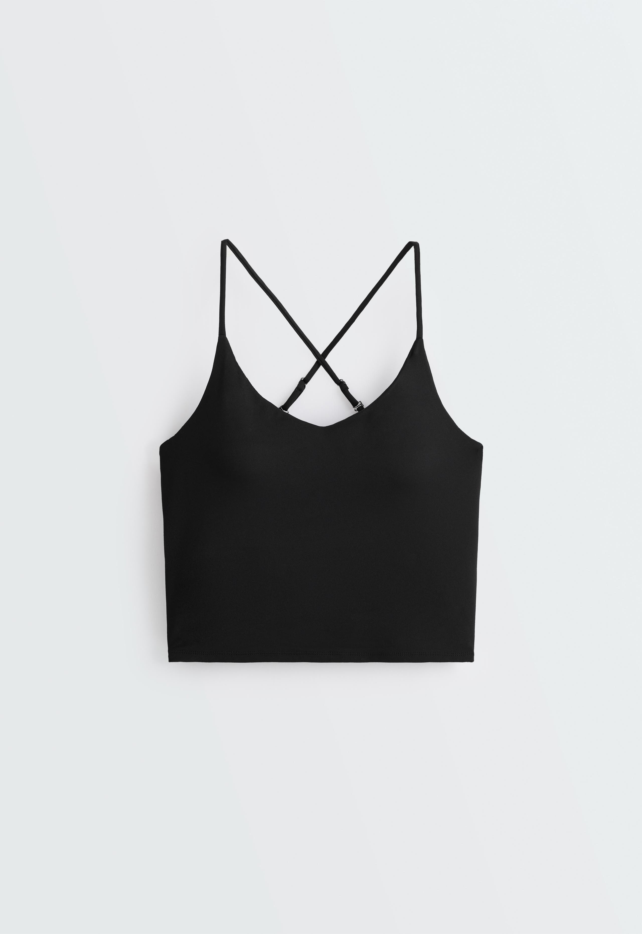 Comfortlux tank top with adjustable straps - BLACK