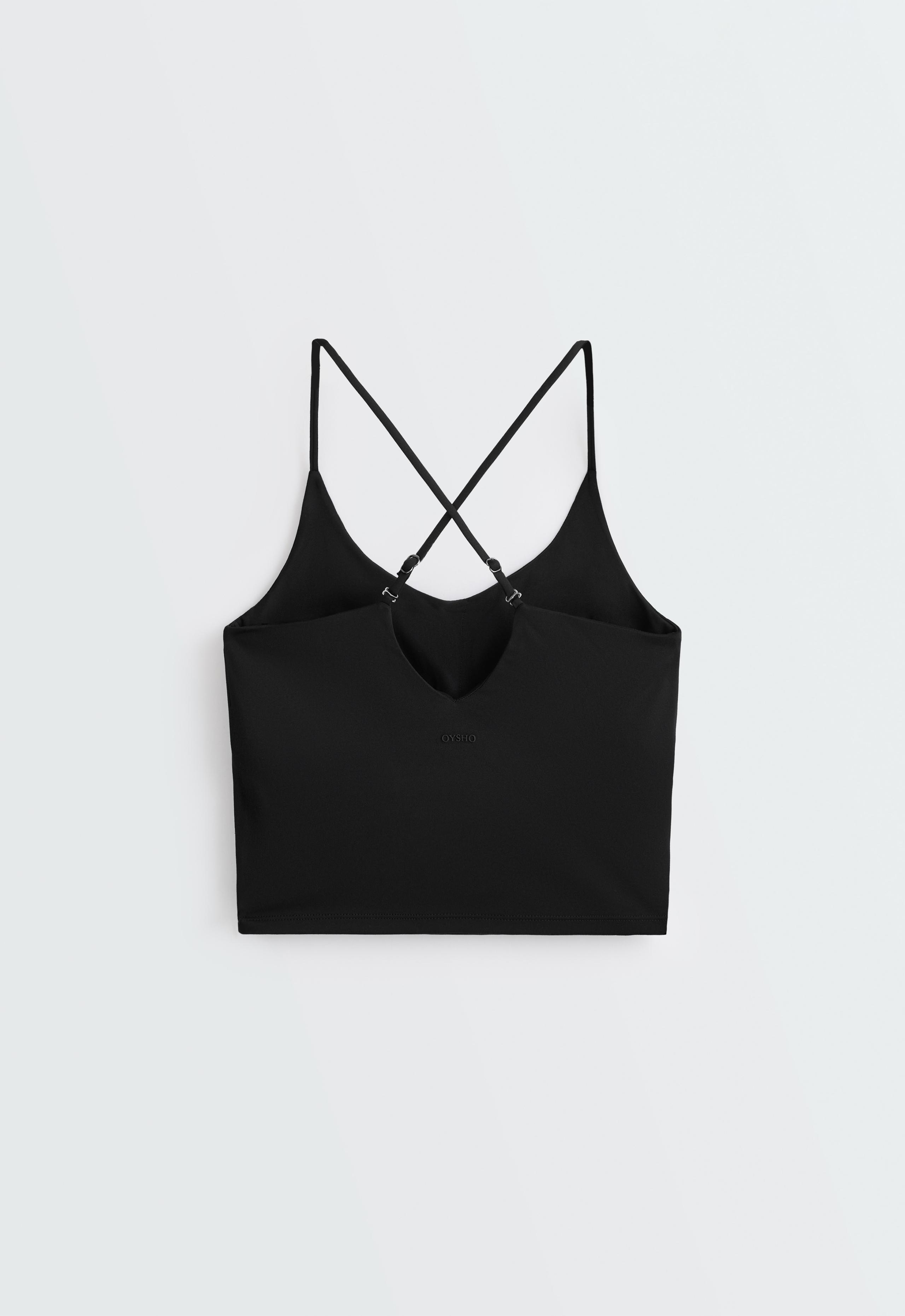 Comfortlux tank top with adjustable straps - BLACK