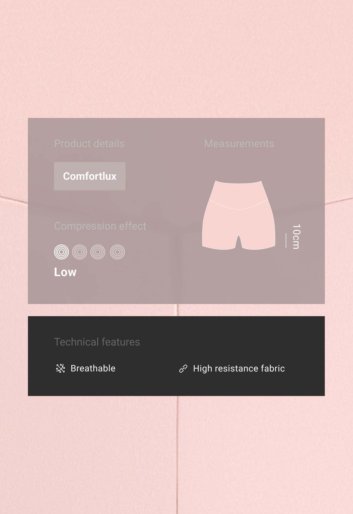Comfortlux high-waisted 10cm hot pants - CLOUD PINK