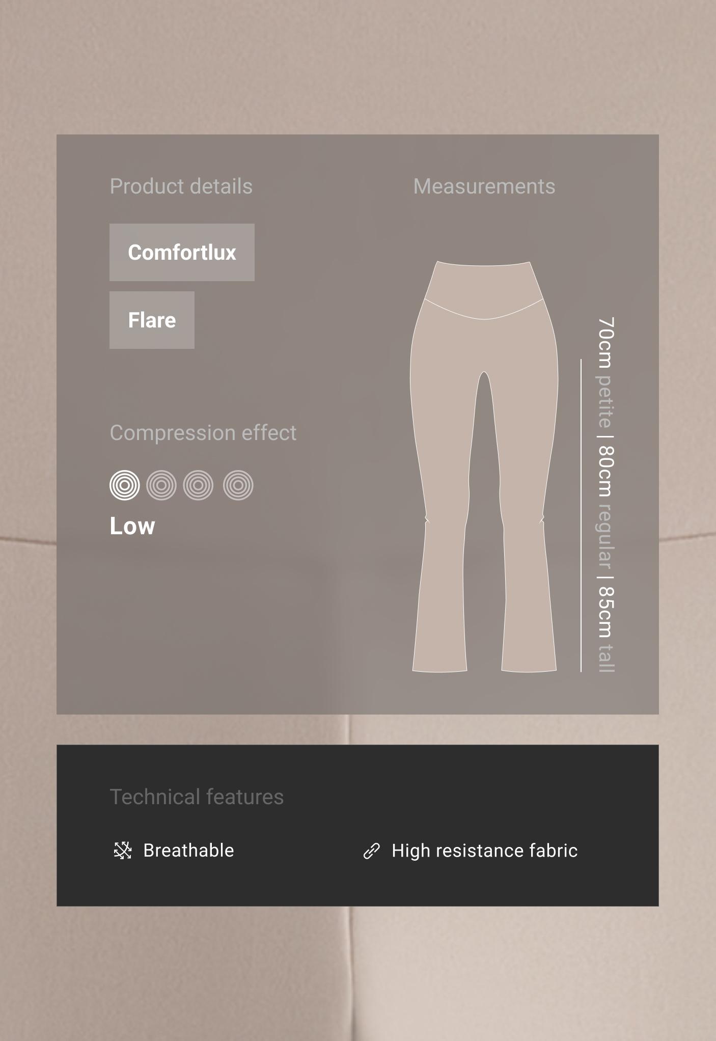 High-rise Comfortlux flare trousers - LIGHT STONE