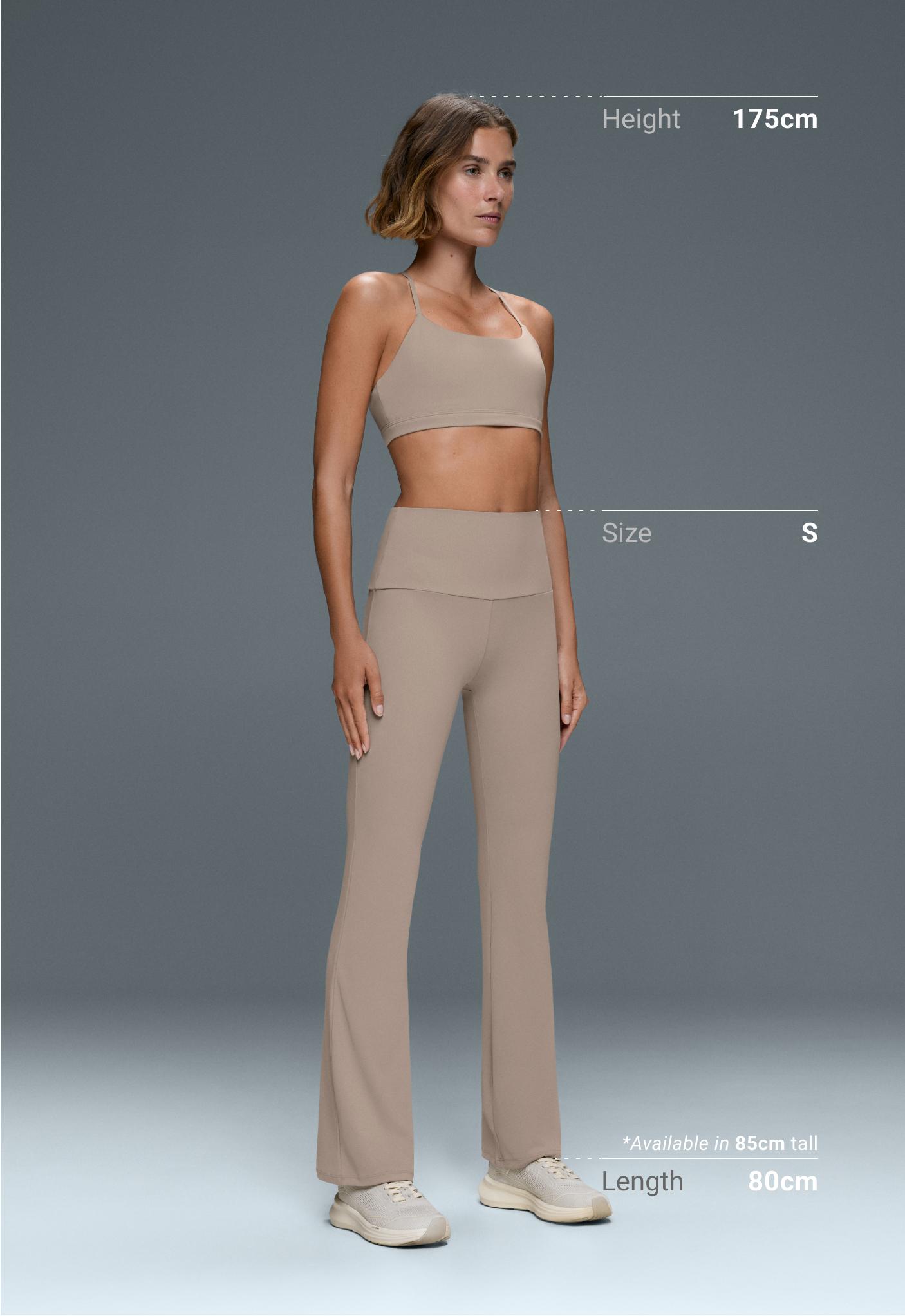 High-rise Comfortlux flare trousers - LIGHT STONE