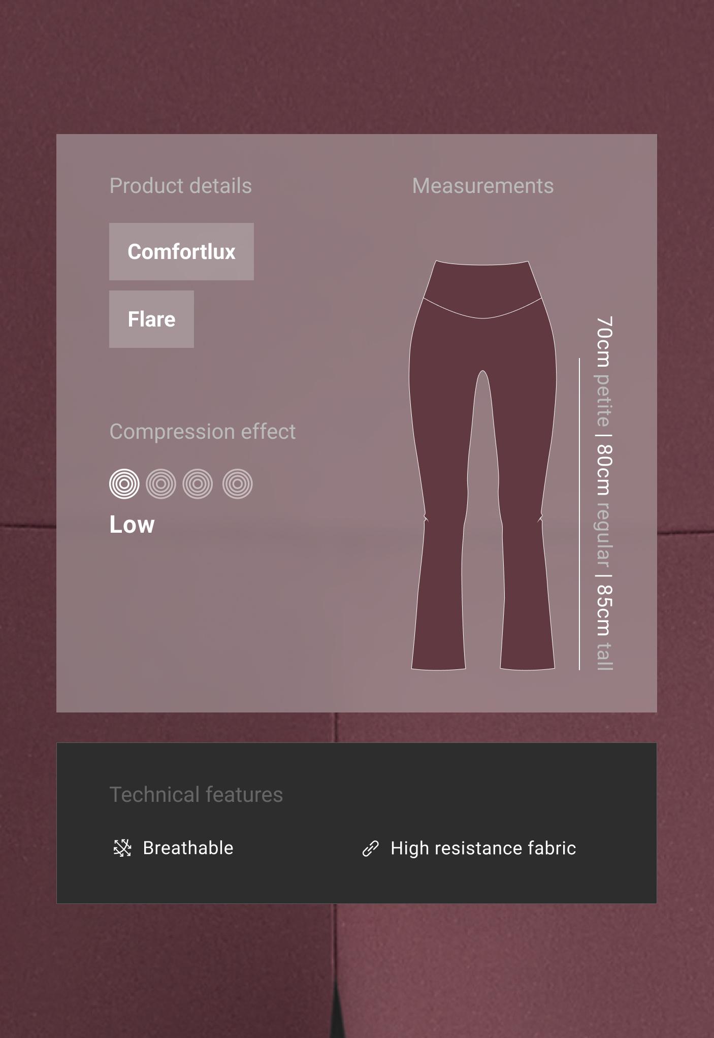 High-rise Comfortlux flare trousers - PLUM