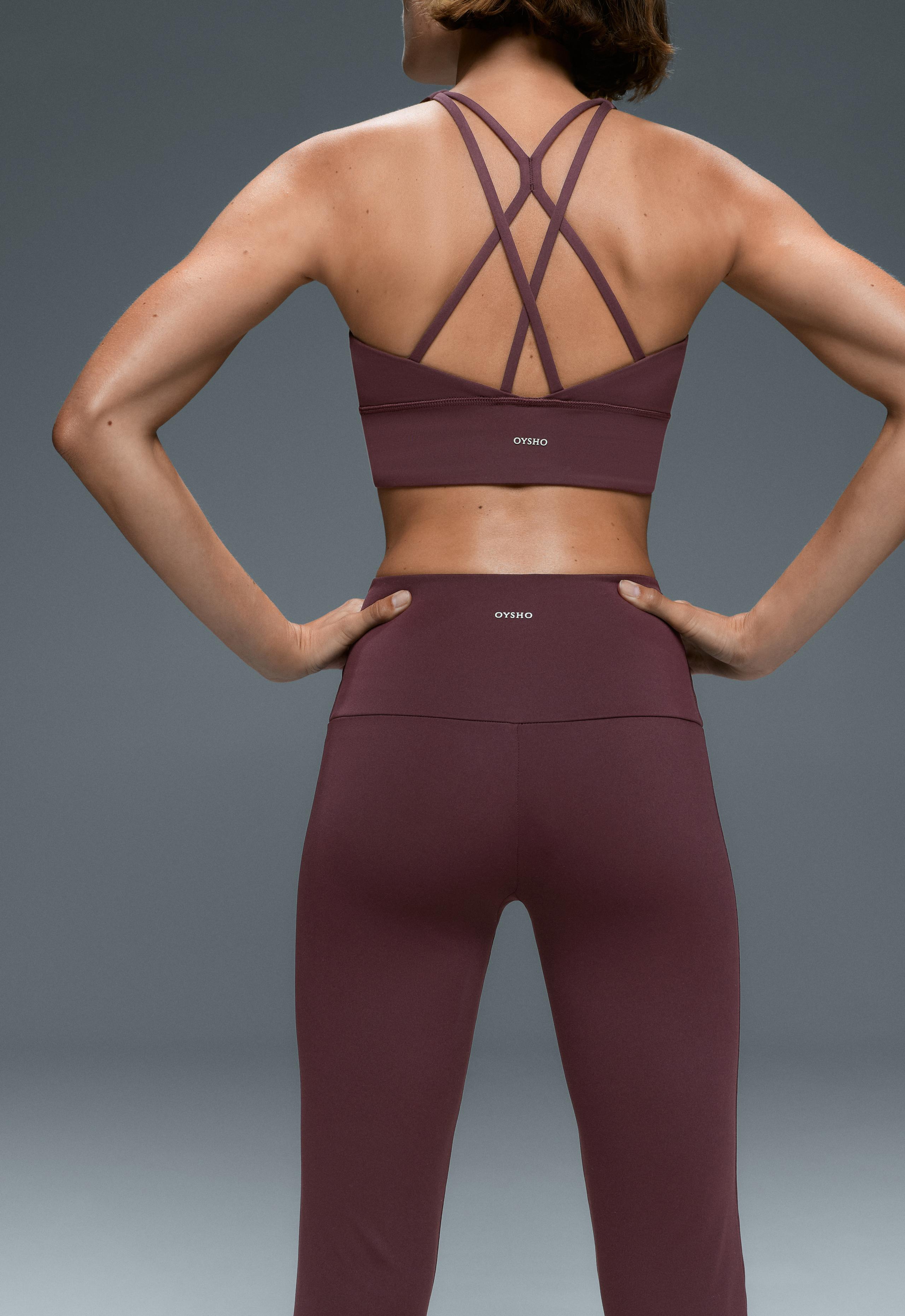 High-rise Comfortlux flare trousers - PLUM