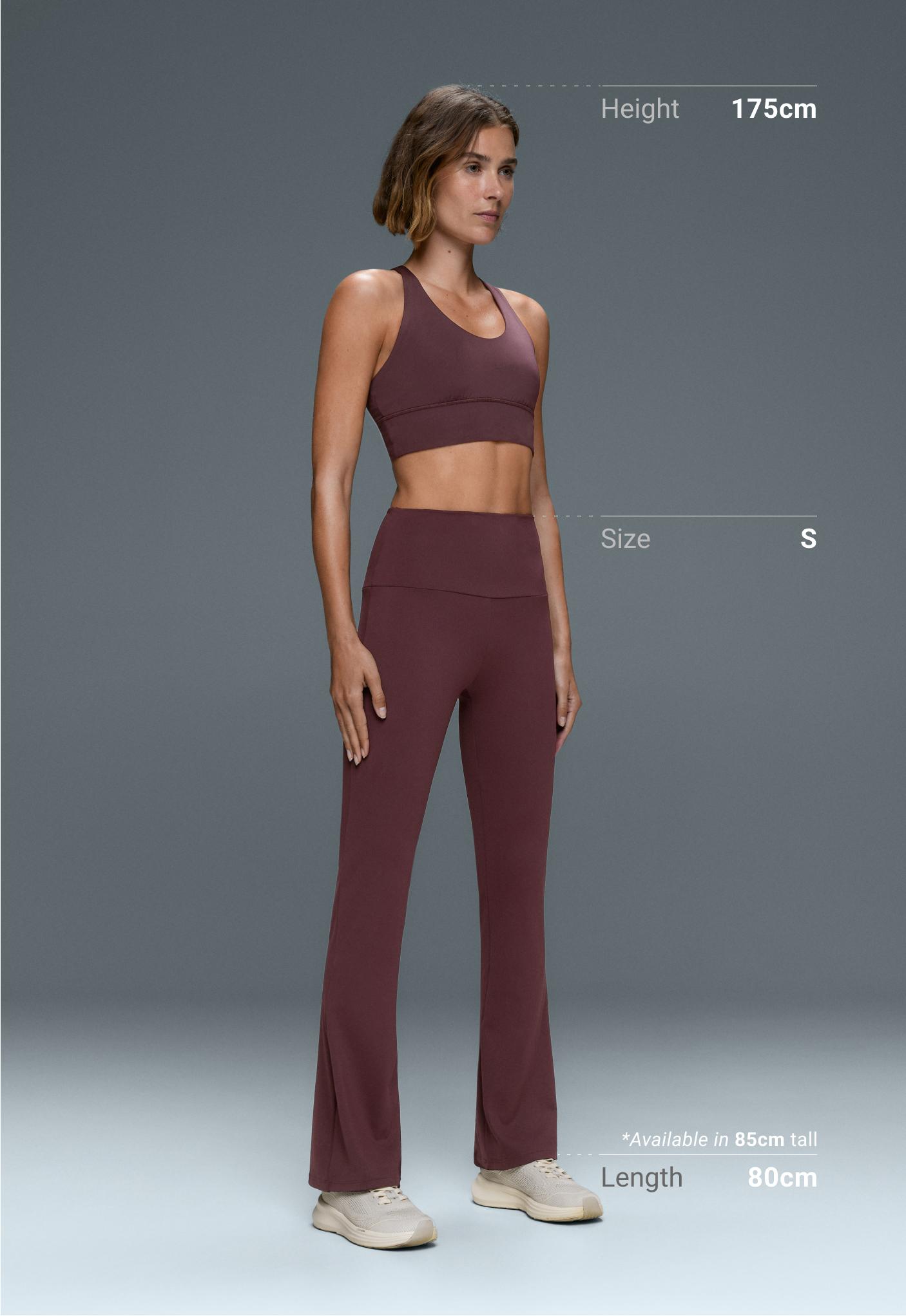 High-rise Comfortlux flare trousers - PLUM