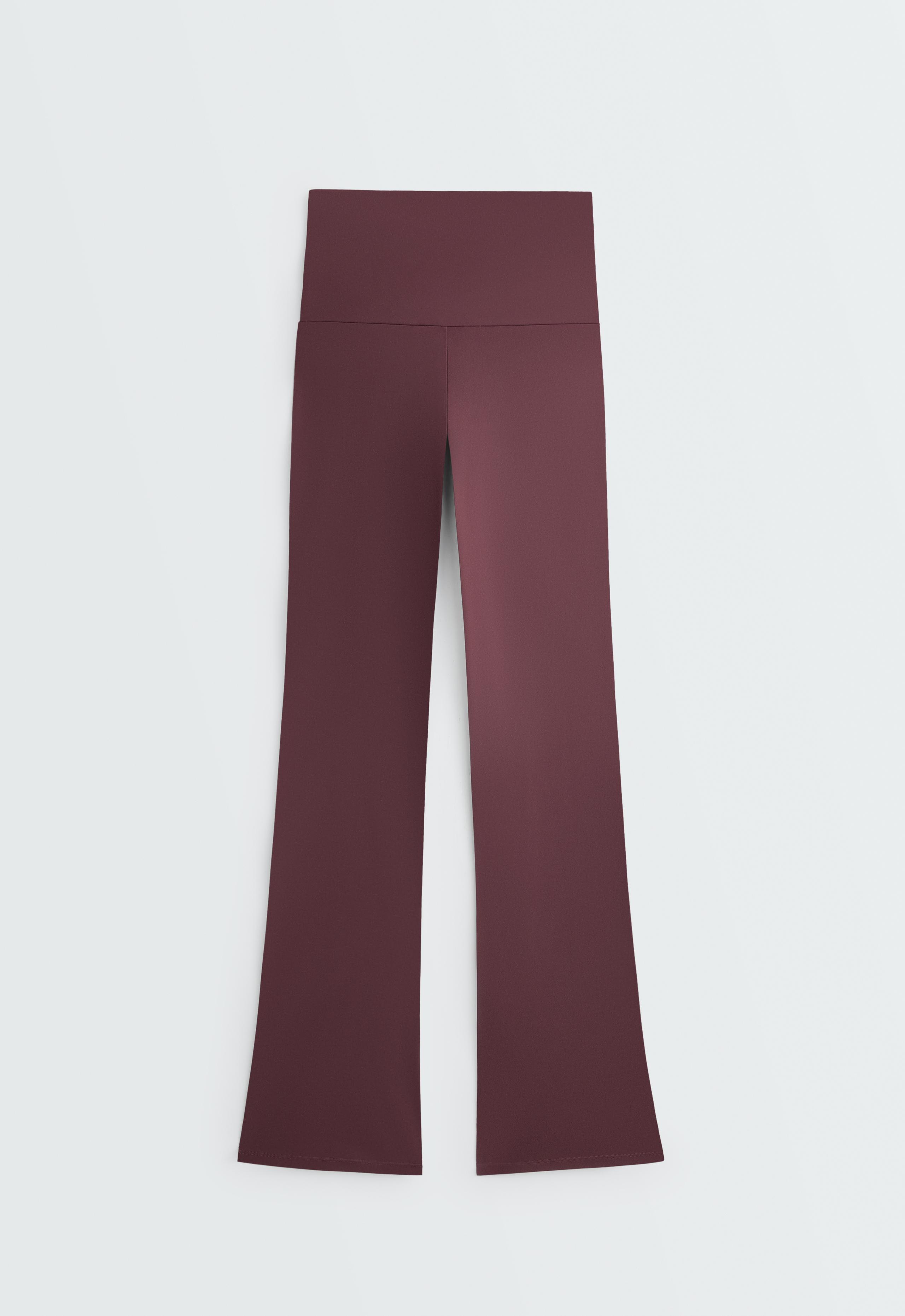 High-rise Comfortlux flare trousers - PLUM