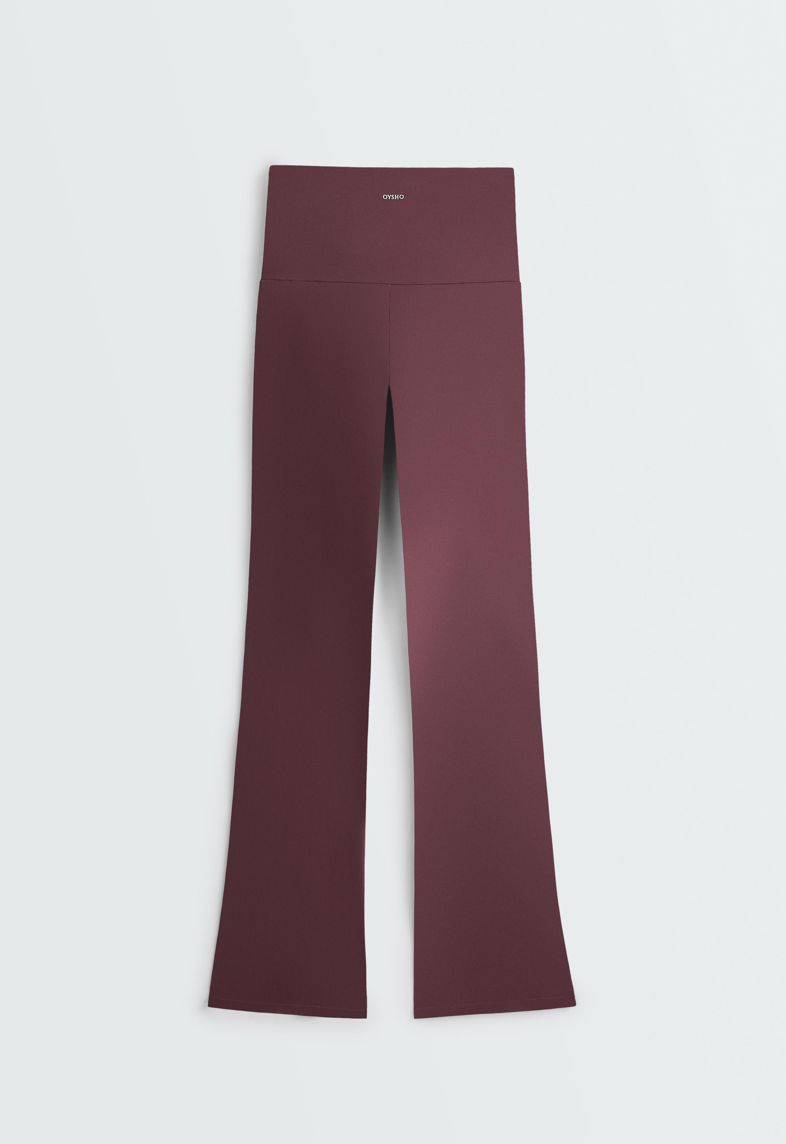 High-rise Comfortlux flare trousers - PLUM