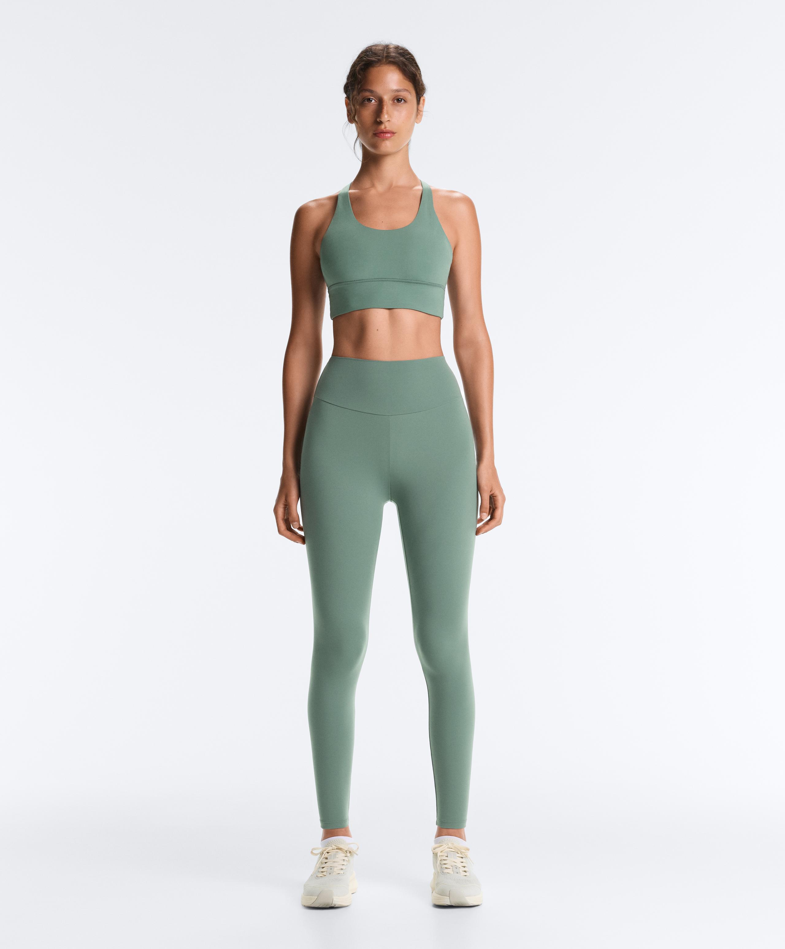 Comfortlux high-waisted ankle-length leggings - GREEN