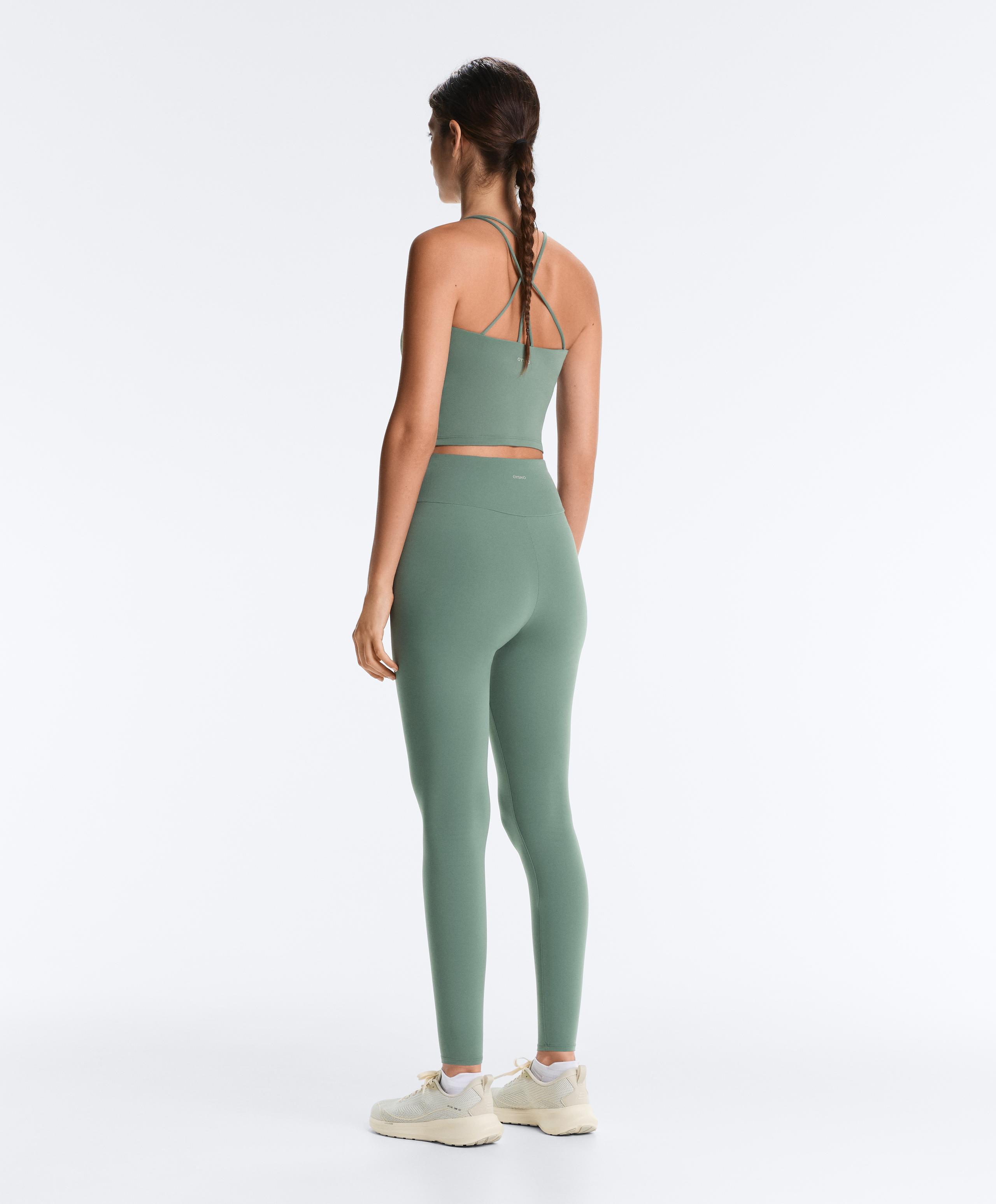 Comfortlux high-waisted ankle-length leggings - GREEN