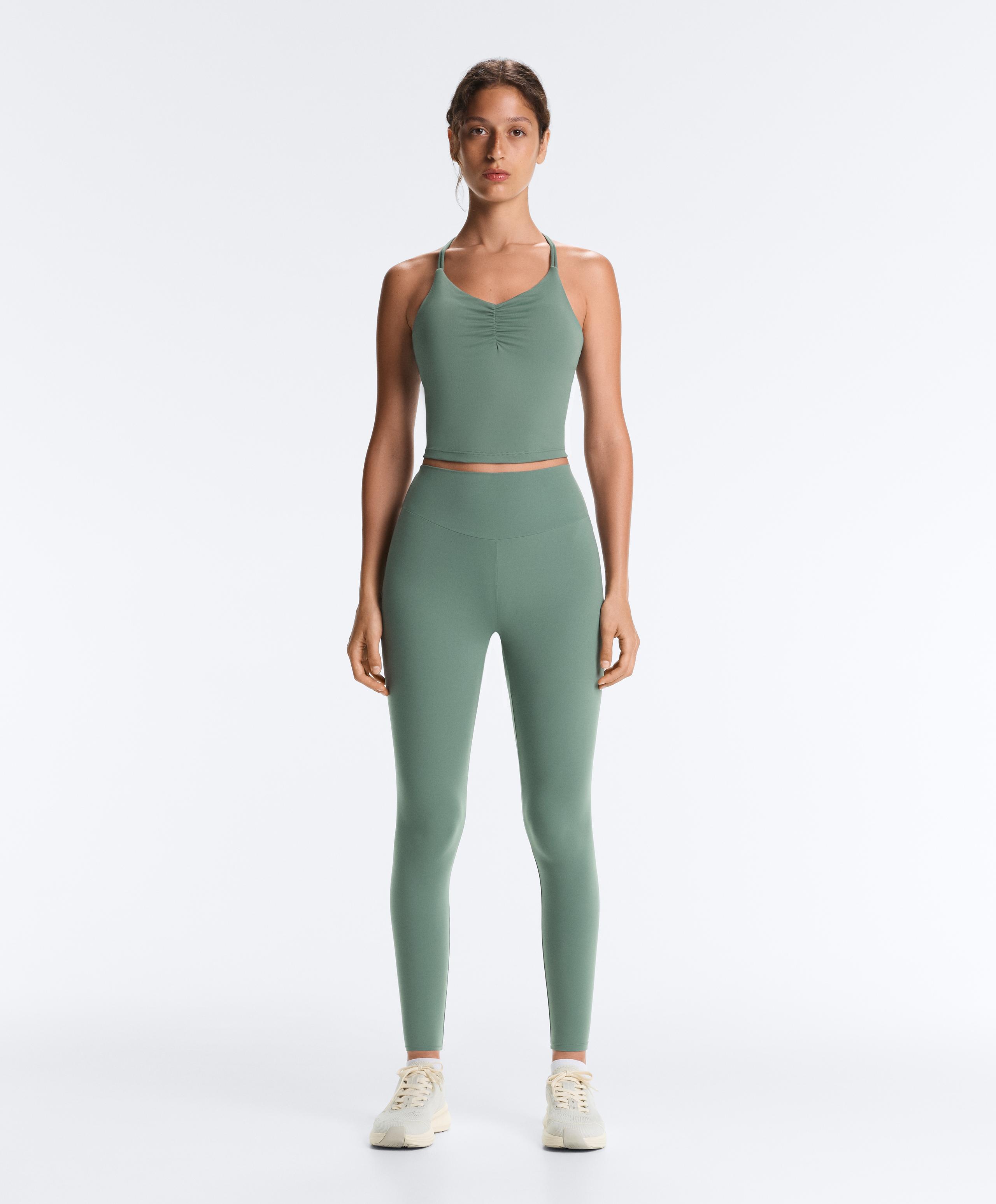 Comfortlux high-waisted ankle-length leggings - GREEN