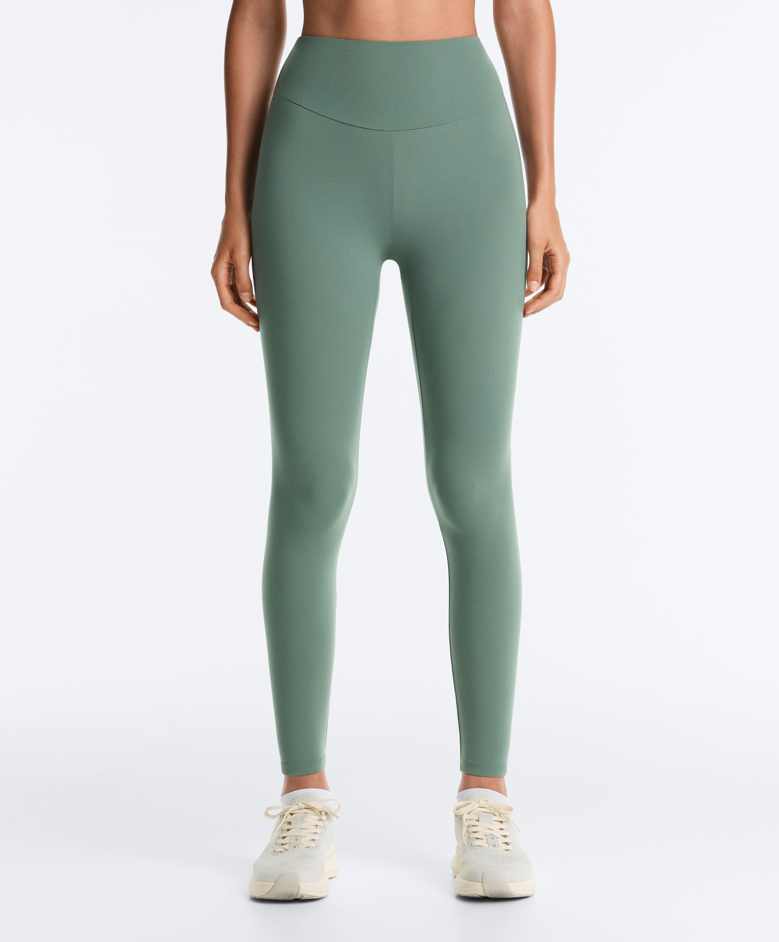 Comfortlux high-waisted ankle-length leggings - GREEN