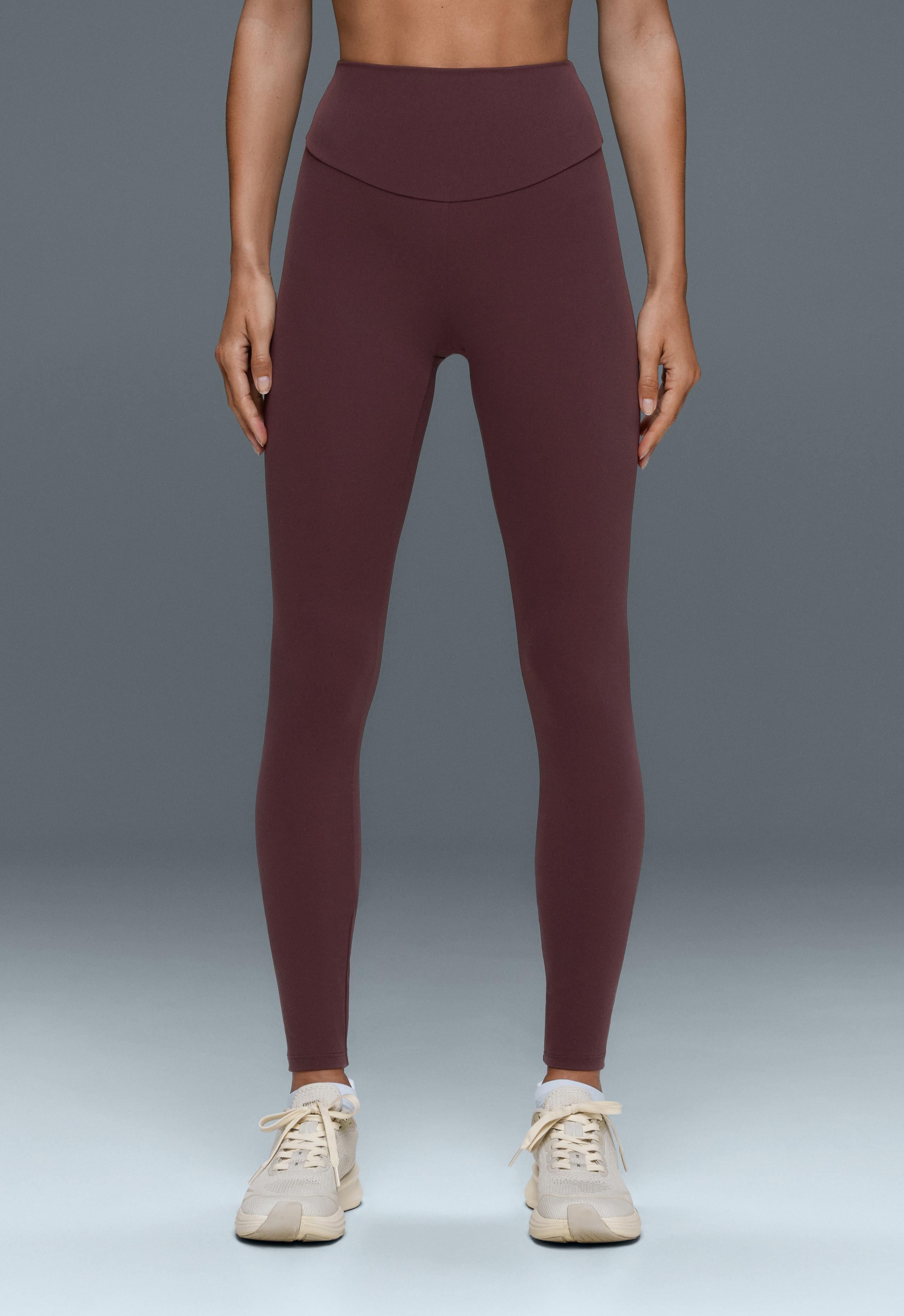 Comfortlux high-waisted ankle-length leggings - PLUM