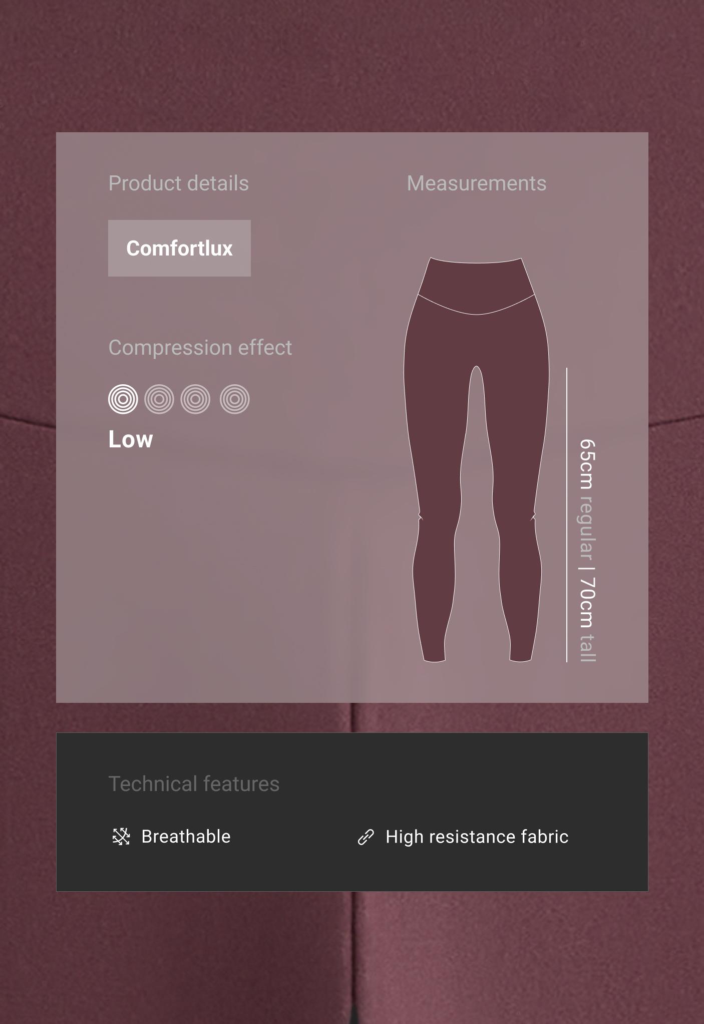 Comfortlux high-waisted ankle-length leggings - PLUM