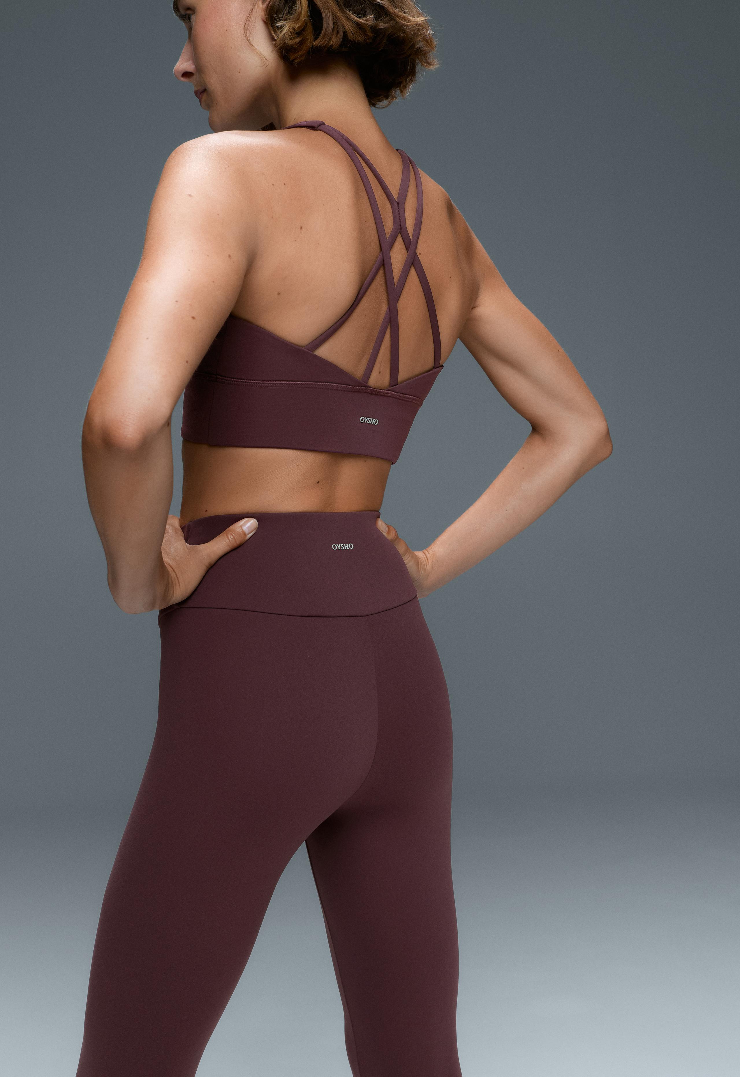 Comfortlux high-waisted ankle-length leggings - PLUM