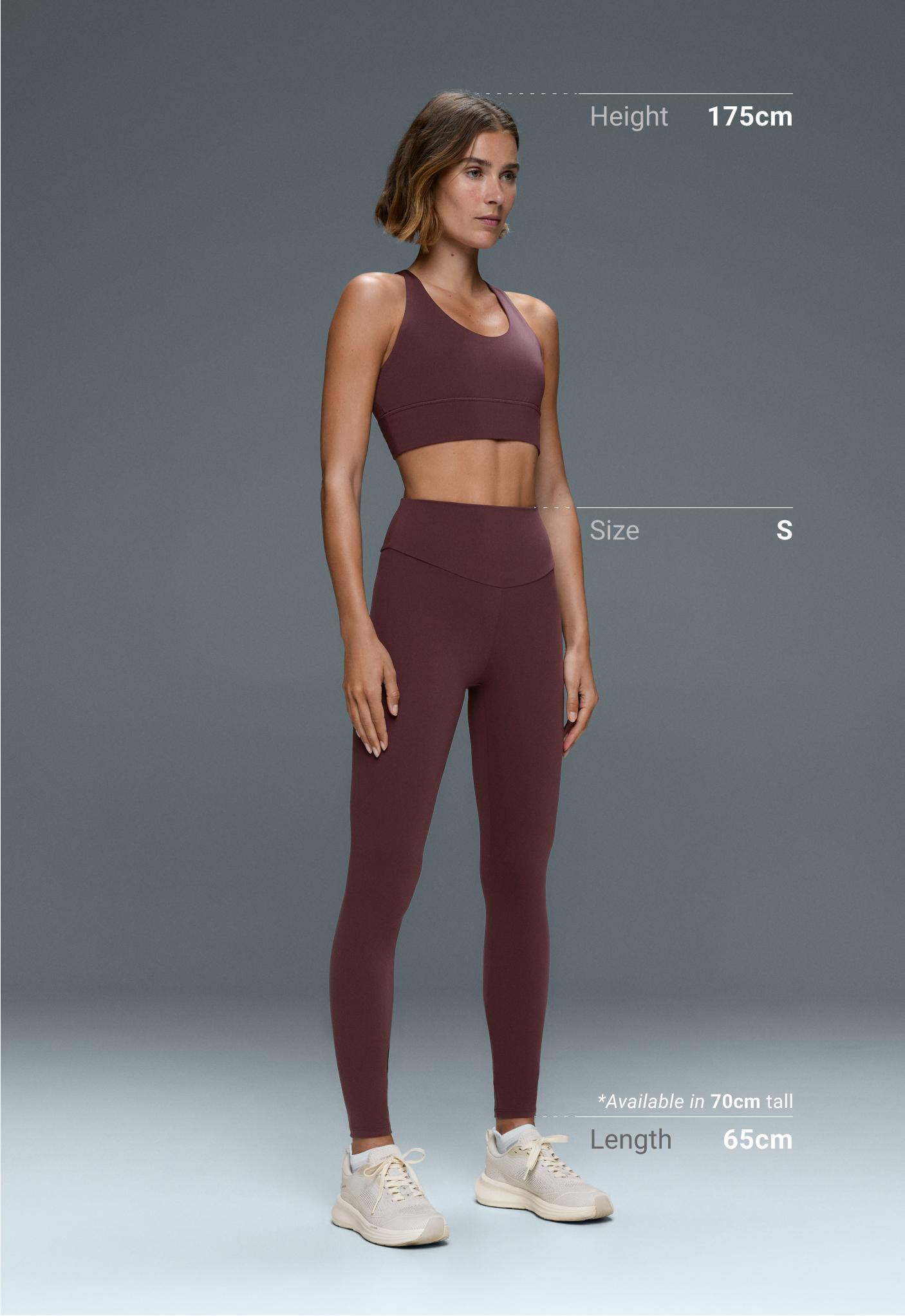 Comfortlux high-waisted ankle-length leggings - PLUM