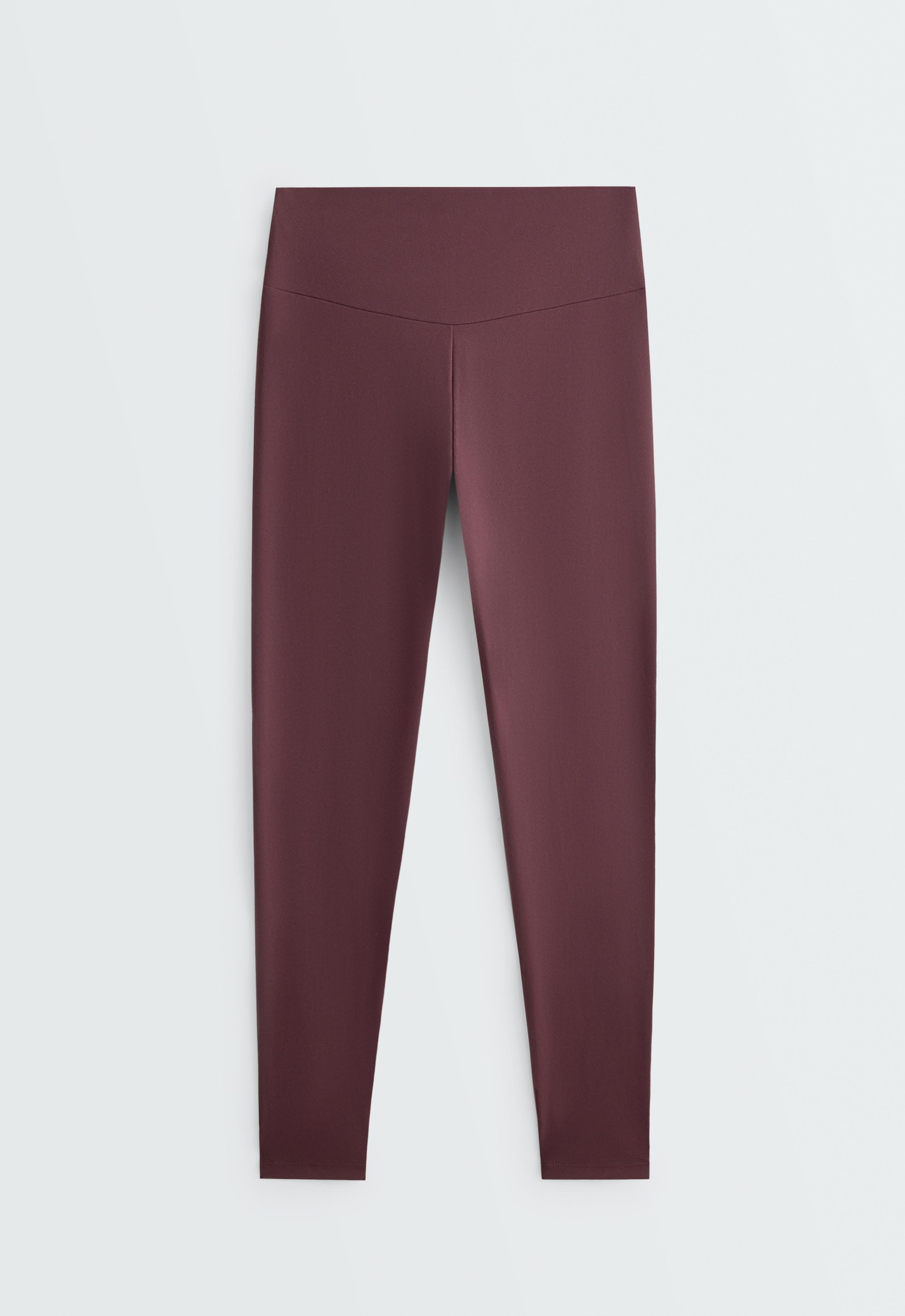 Comfortlux high-waisted ankle-length leggings - PLUM