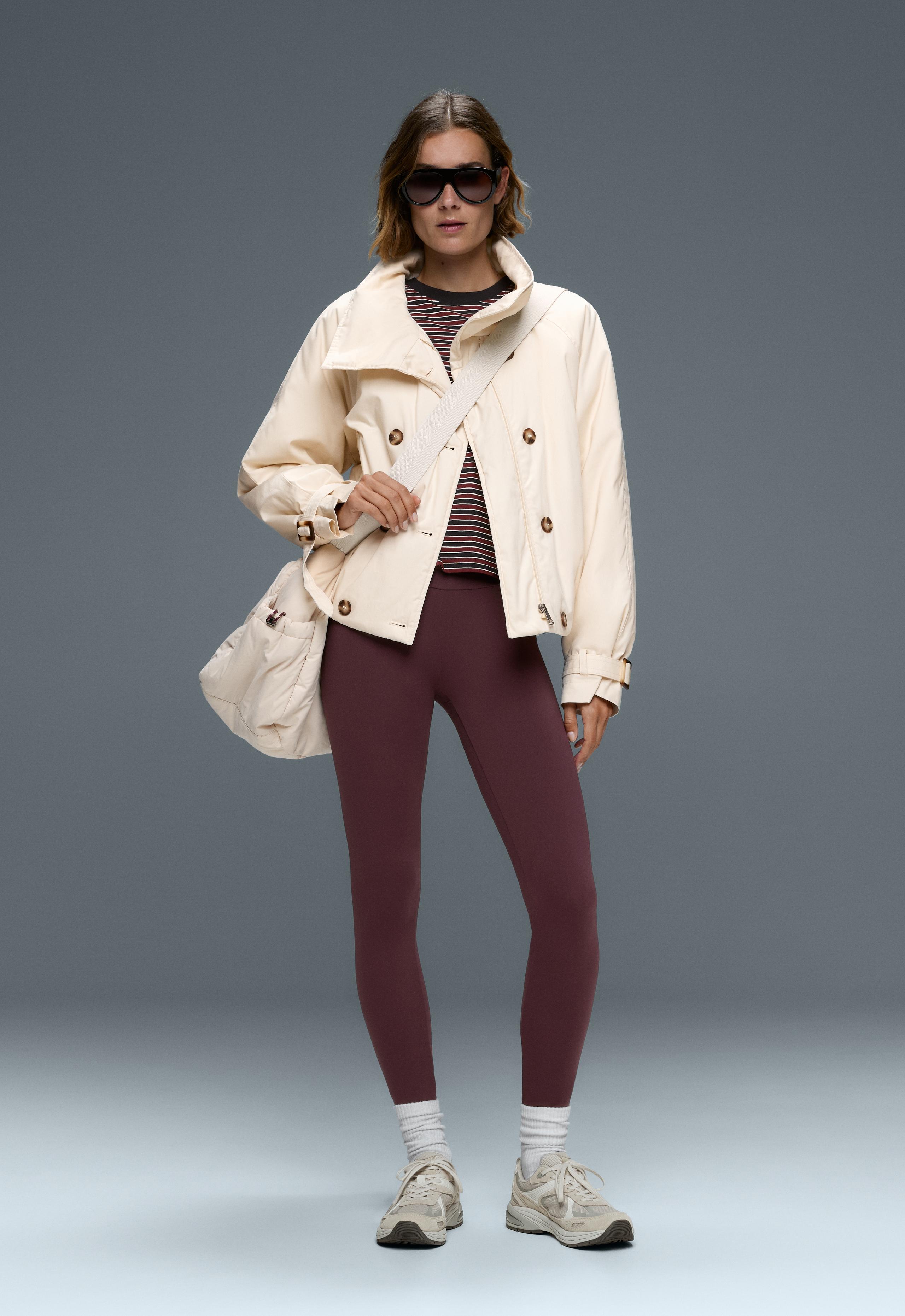 Comfortlux high-waisted ankle-length leggings - PLUM