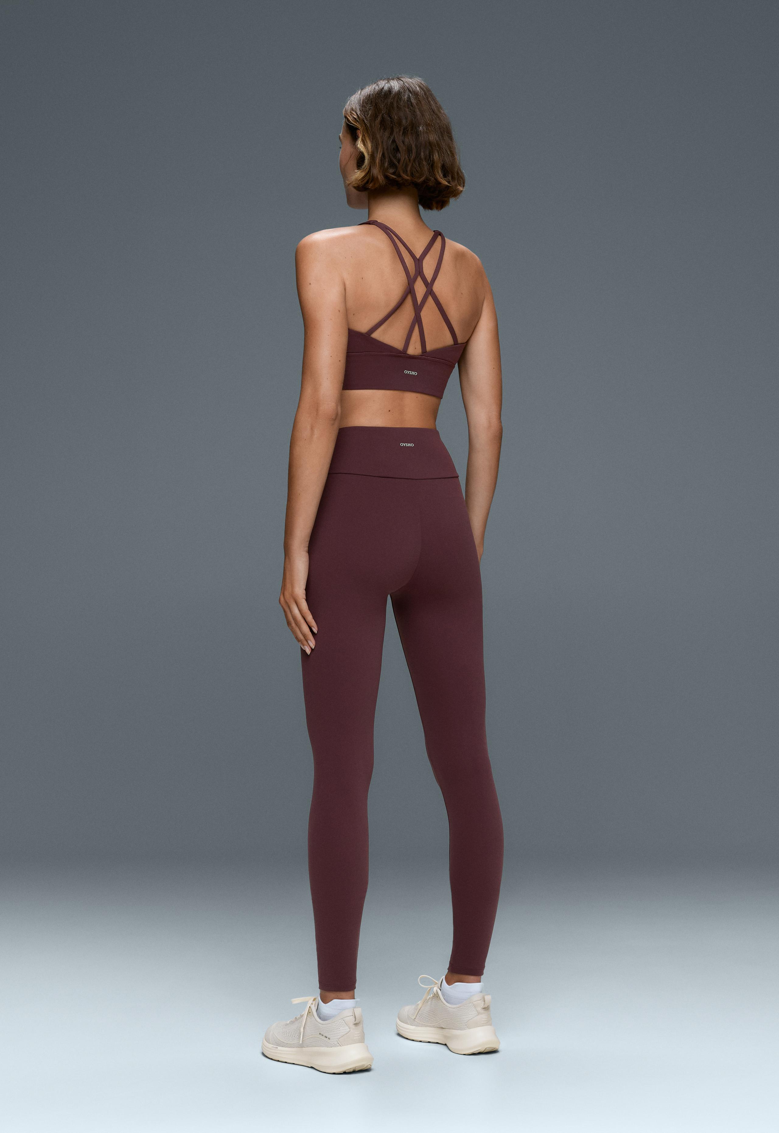 Comfortlux high-waisted ankle-length leggings - PLUM