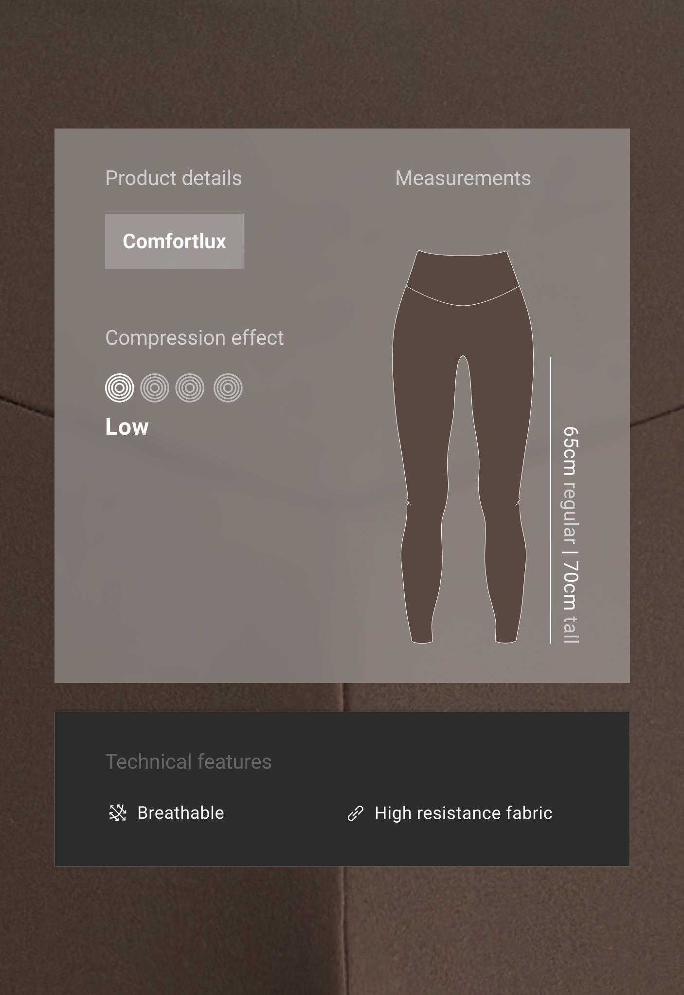 Comfortlux high-waisted ankle-length leggings - BROWN