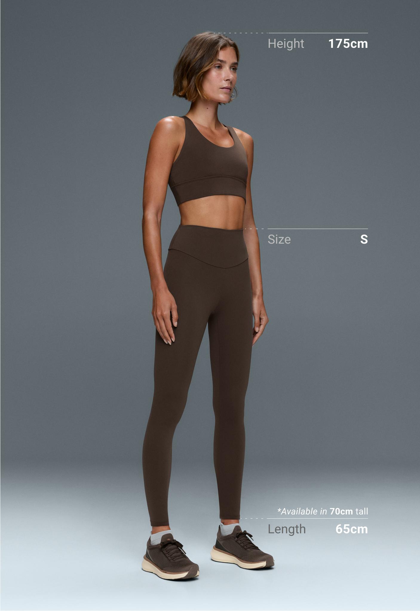 Comfortlux high-waisted ankle-length leggings - BROWN