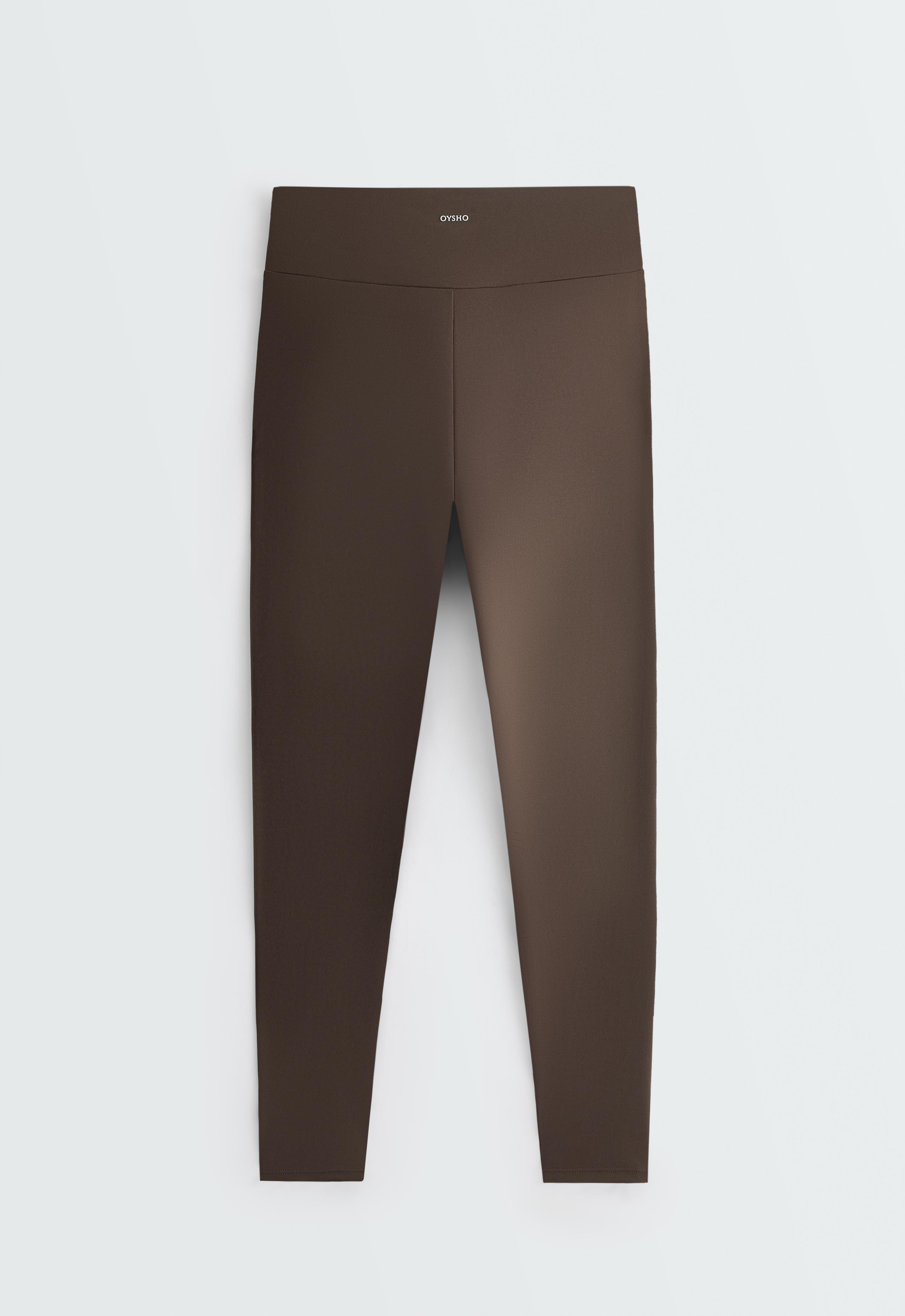 Comfortlux high-waisted ankle-length leggings - BROWN