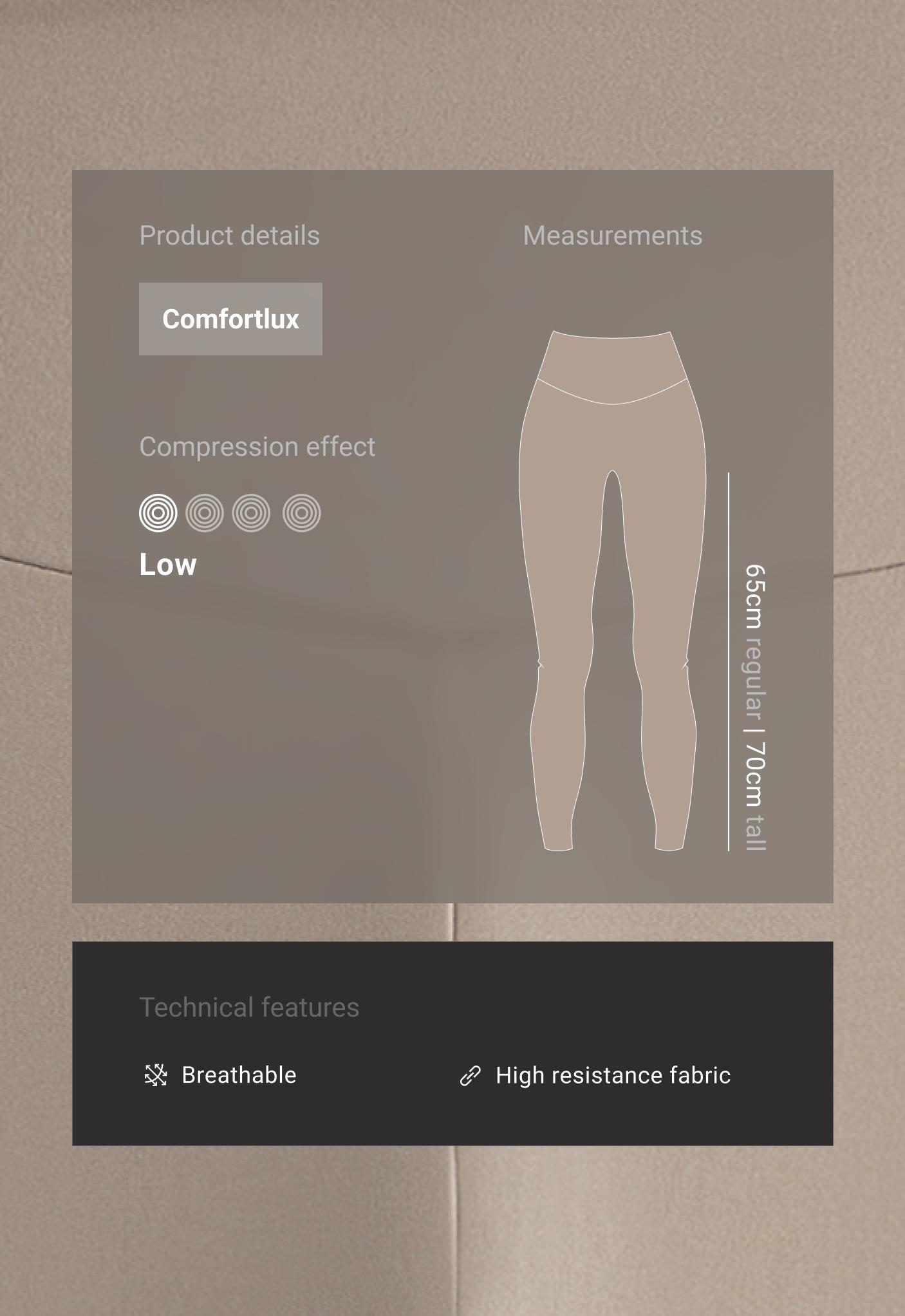 Comfortlux high-waisted ankle-length leggings - DARK MINK