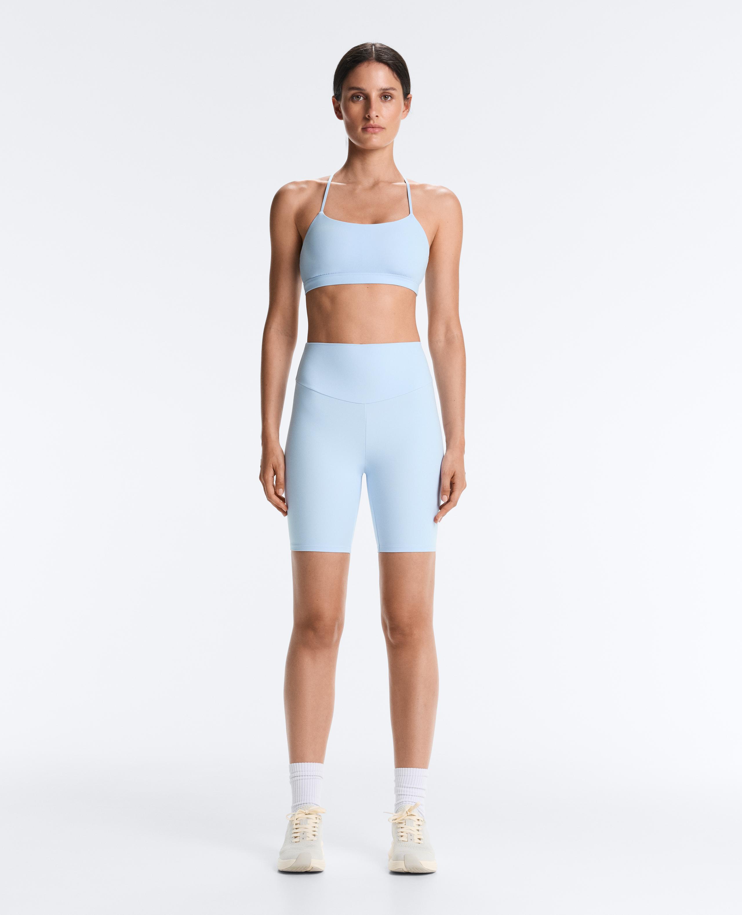 Low-support Comfortlux sports bra with straps - SKY BLUE