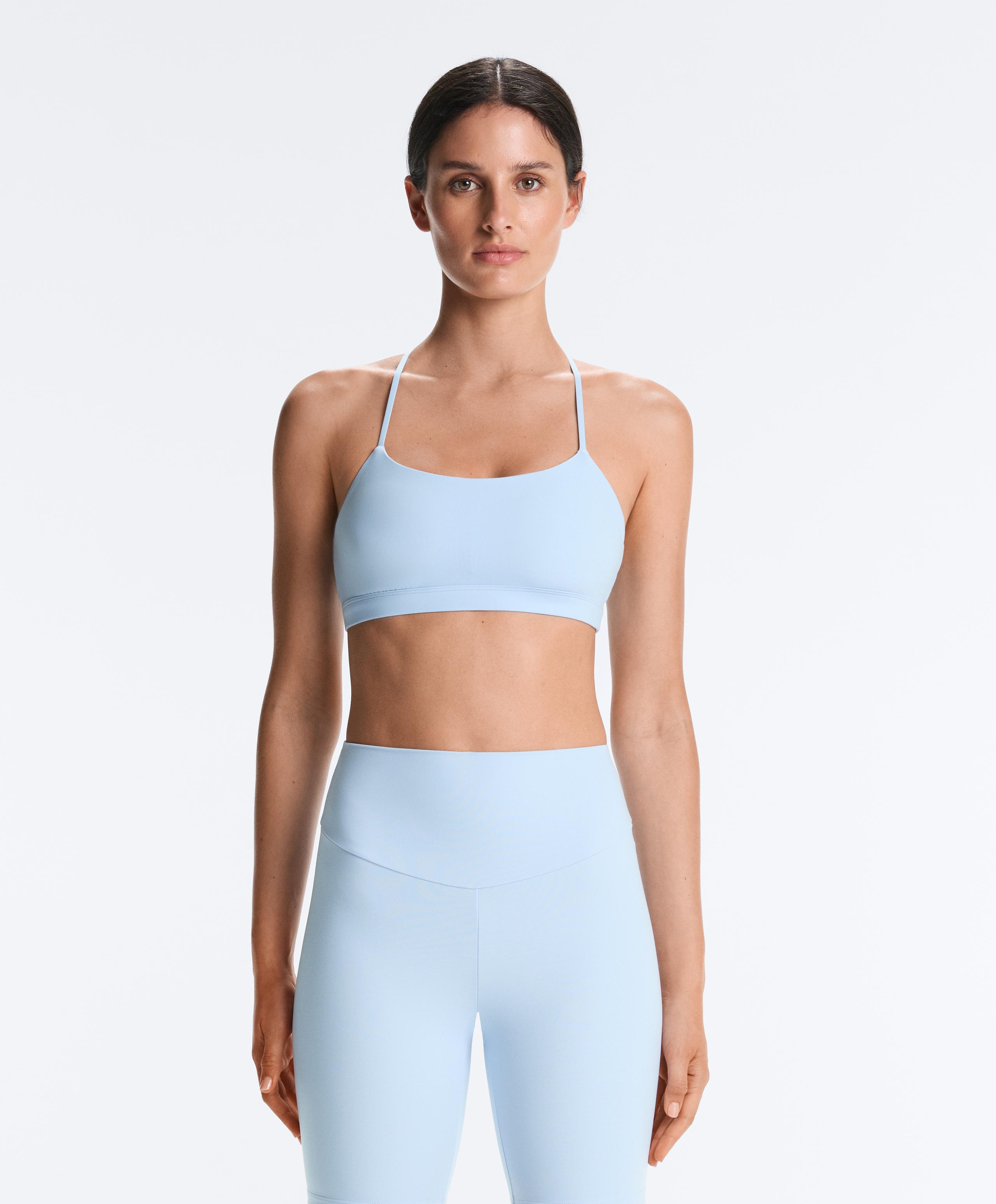Low-support Comfortlux sports bra with straps - SKY BLUE
