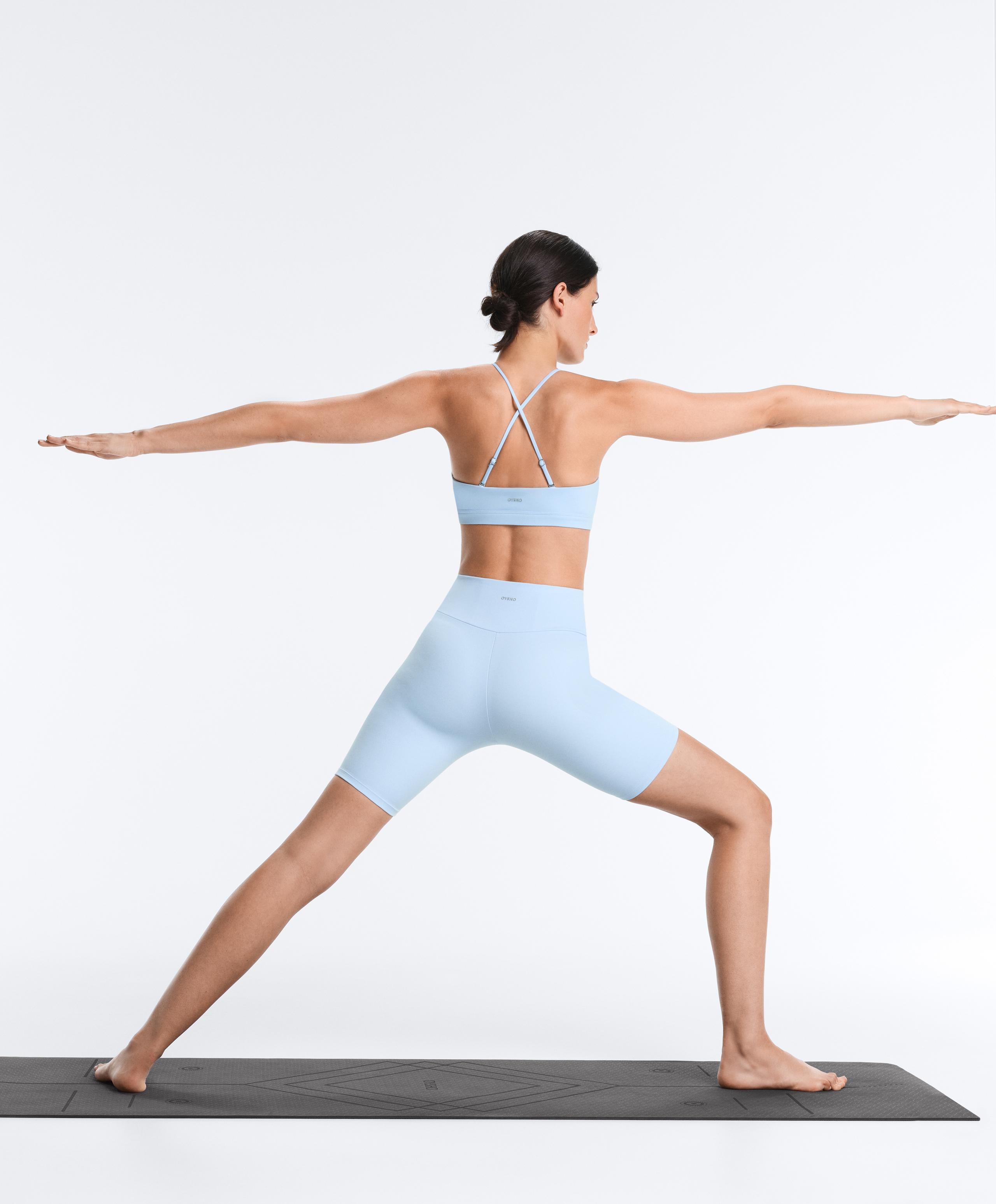 Low-support Comfortlux sports bra with straps - SKY BLUE