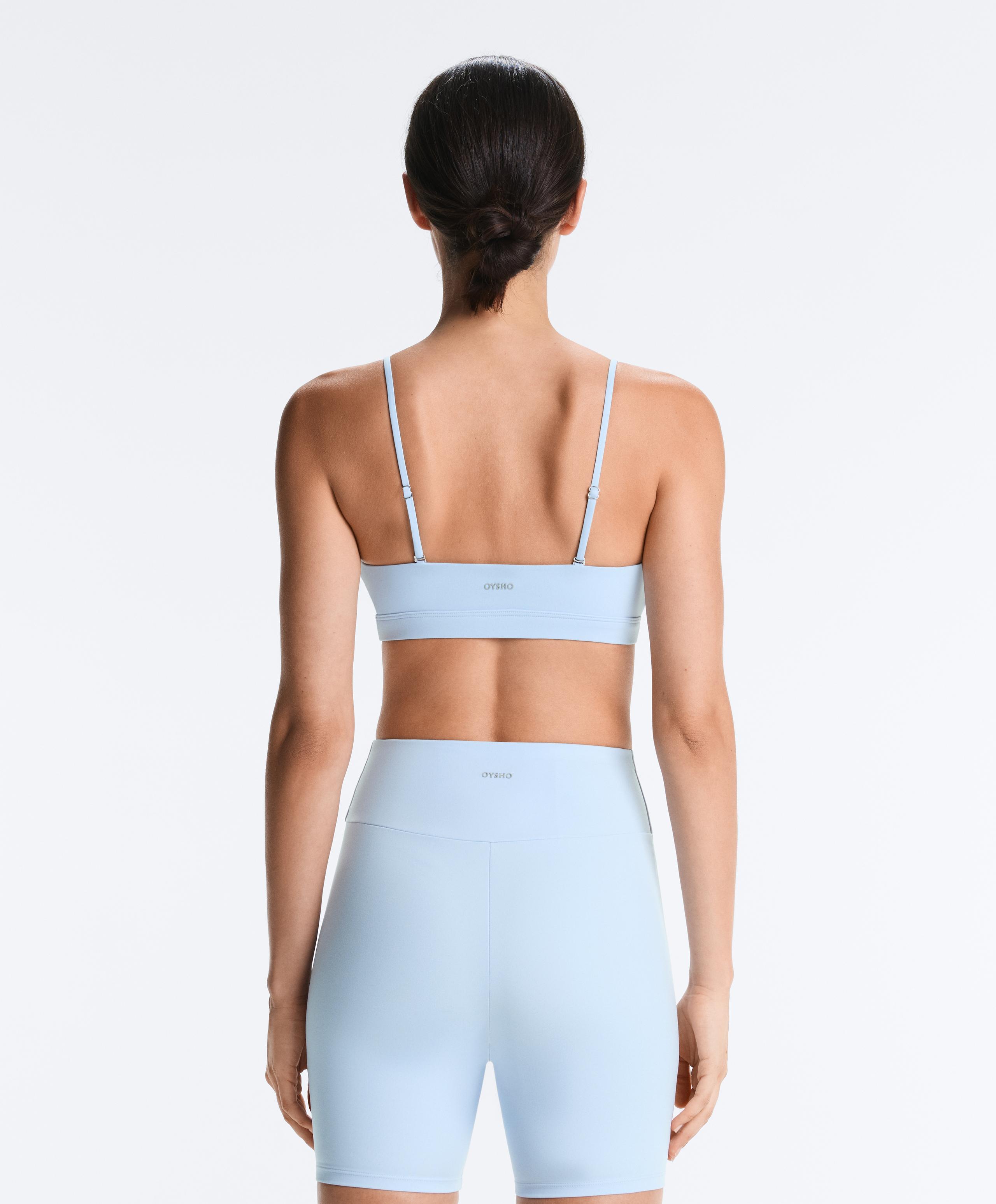 Low-support Comfortlux sports bra with straps - SKY BLUE