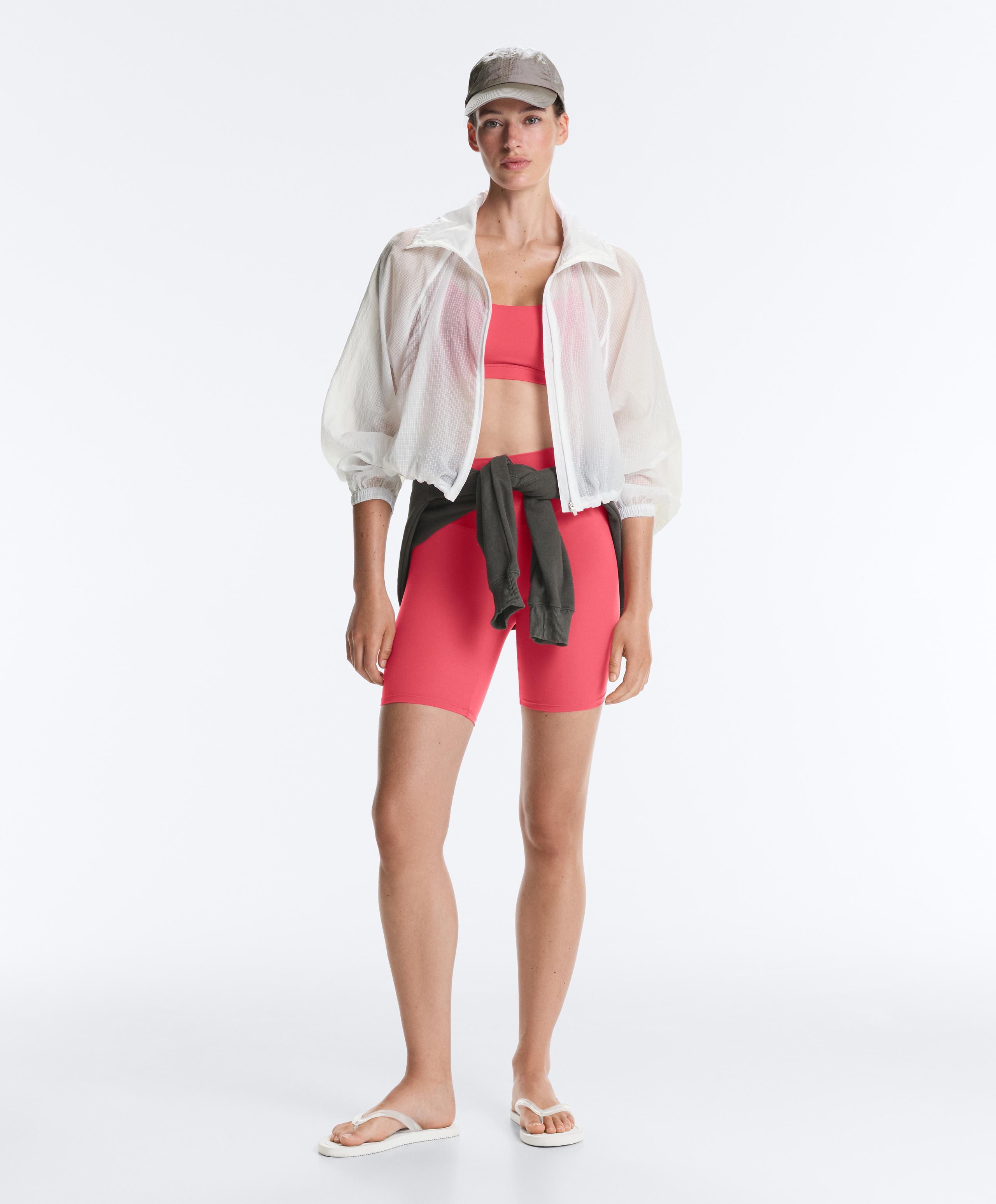 Low-support Comfortlux sports bra with straps - WASHED RED