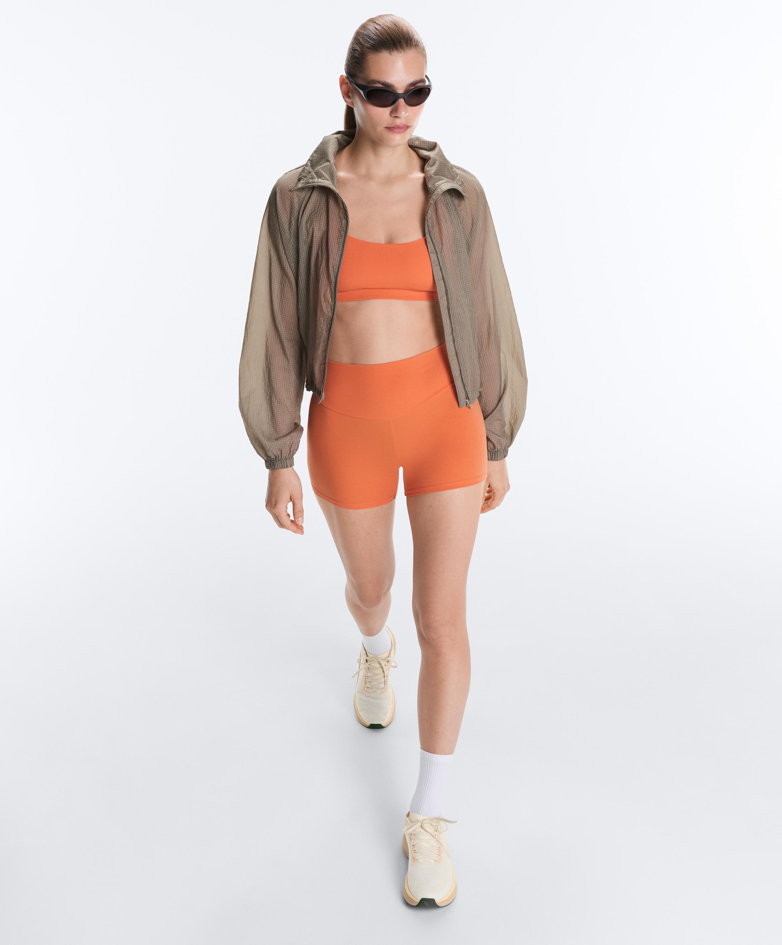 Low-support Comfortlux sports bra with straps - WASHED ORANGE