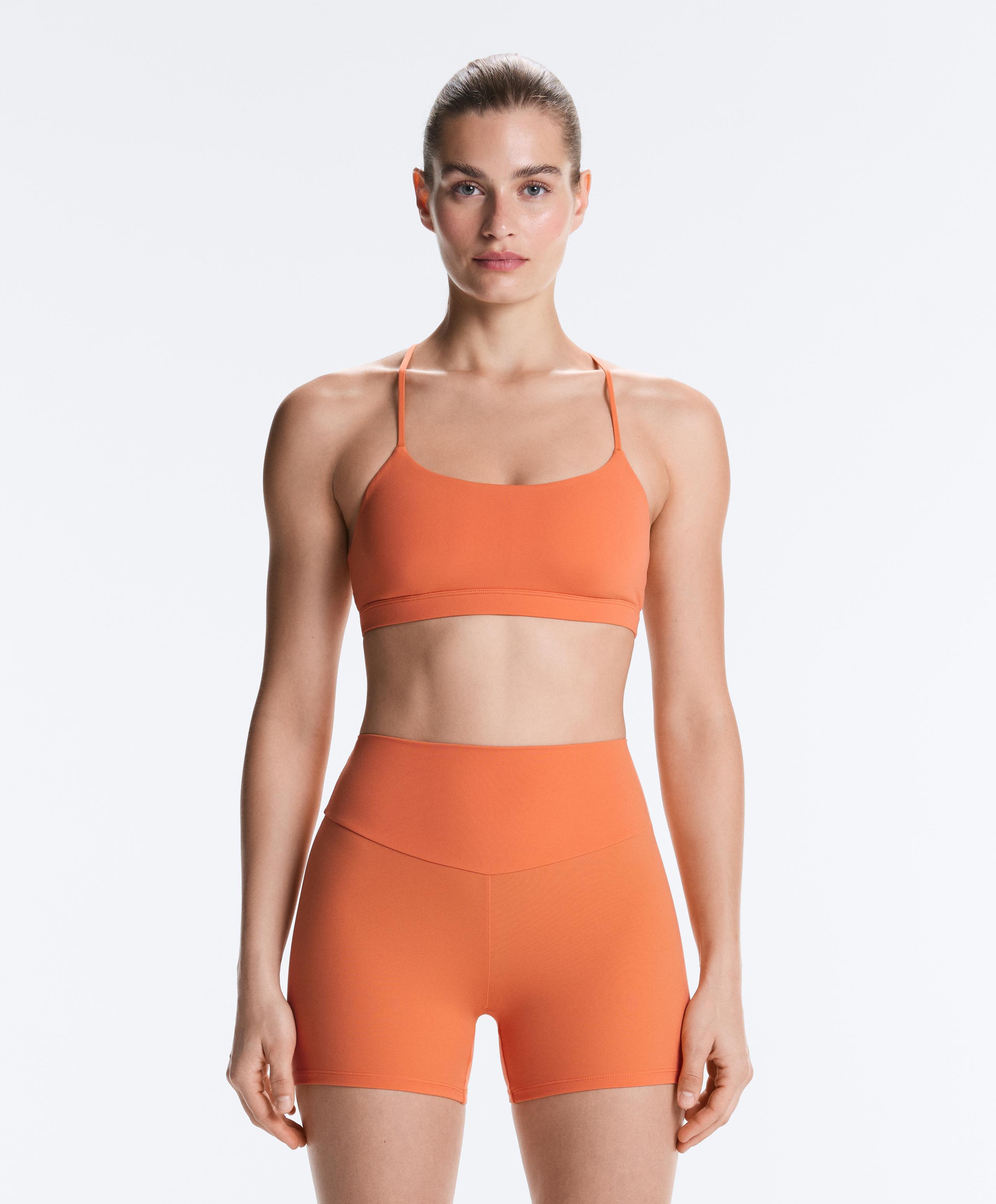 Low-support Comfortlux sports bra with straps - WASHED ORANGE