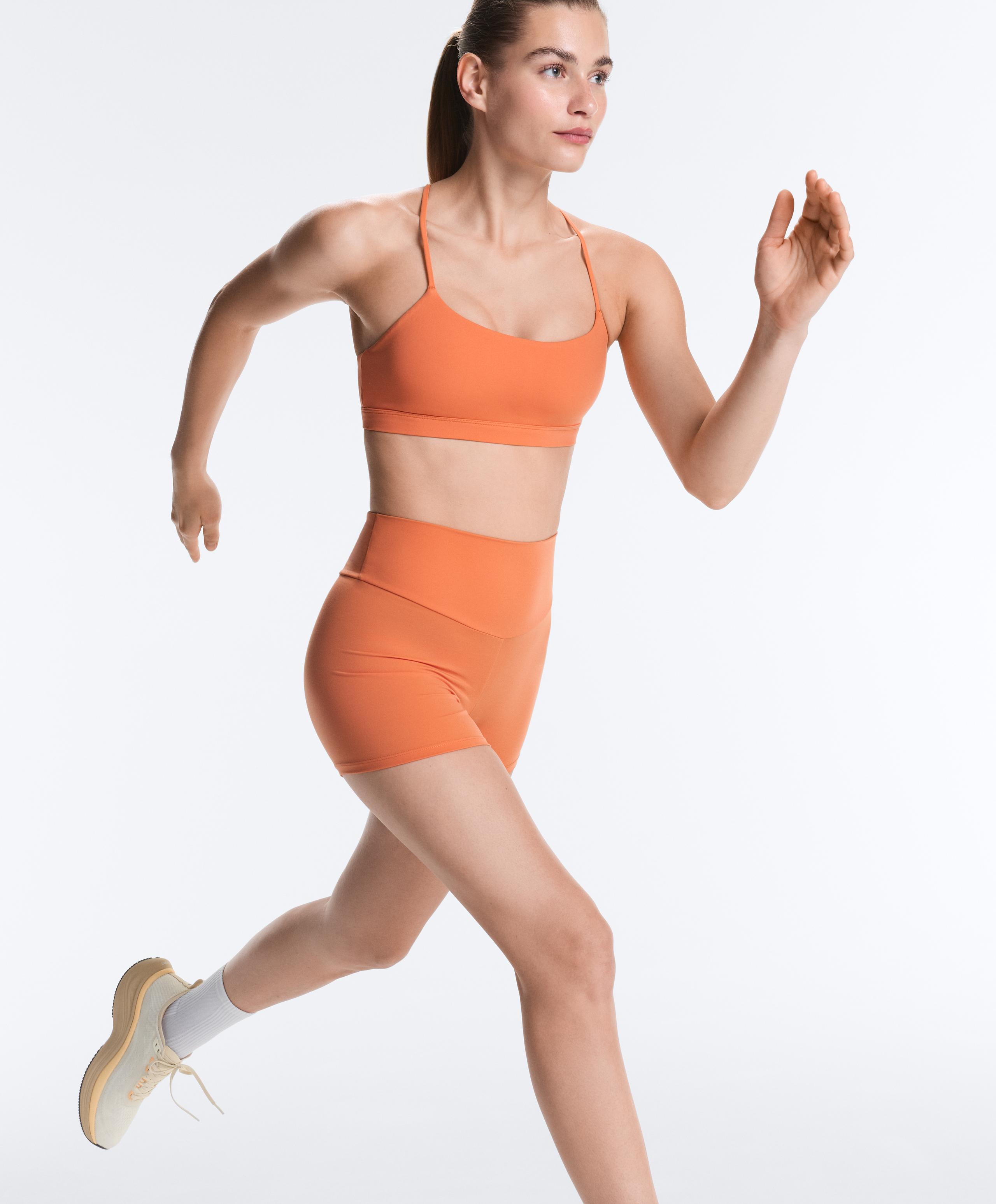 Low-support Comfortlux sports bra with straps - WASHED ORANGE