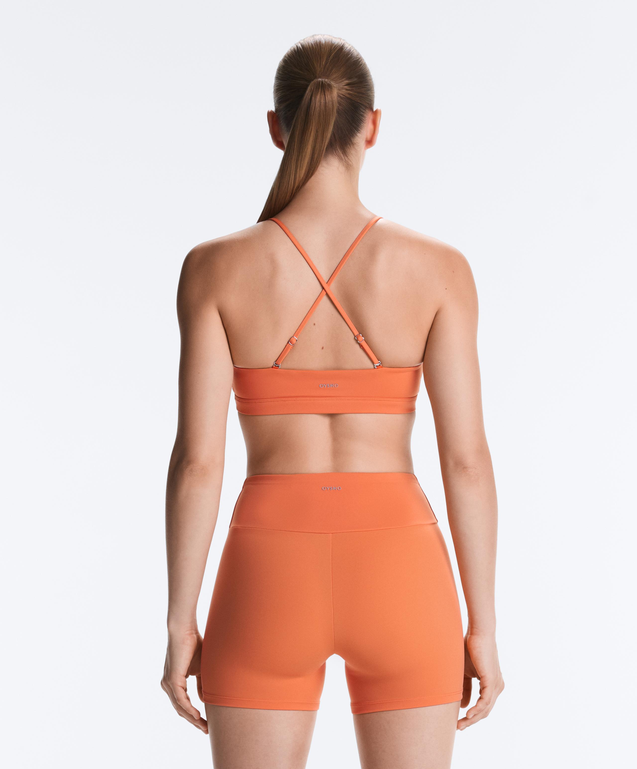 Low-support Comfortlux sports bra with straps - WASHED ORANGE