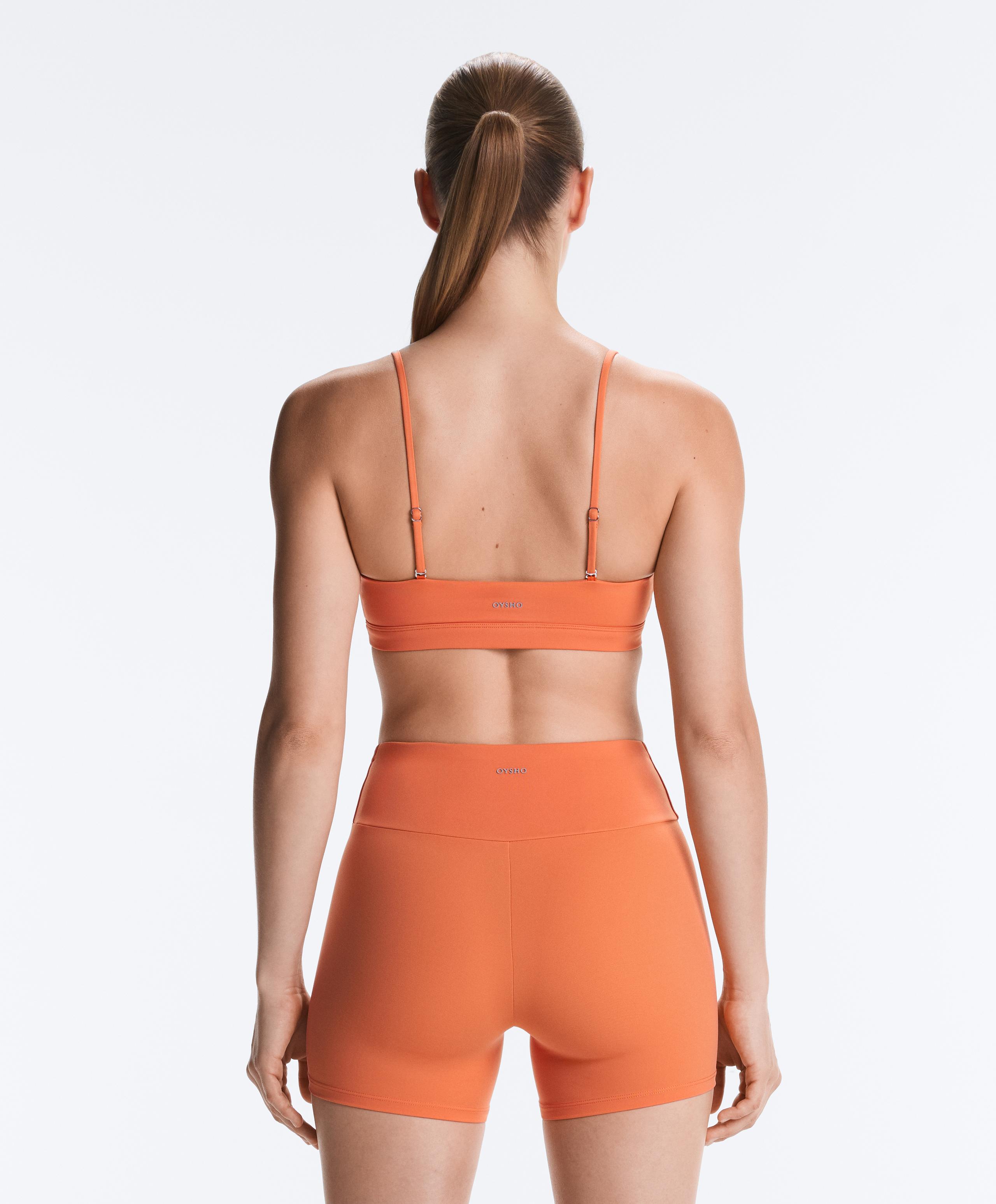 Low-support Comfortlux sports bra with straps - WASHED ORANGE