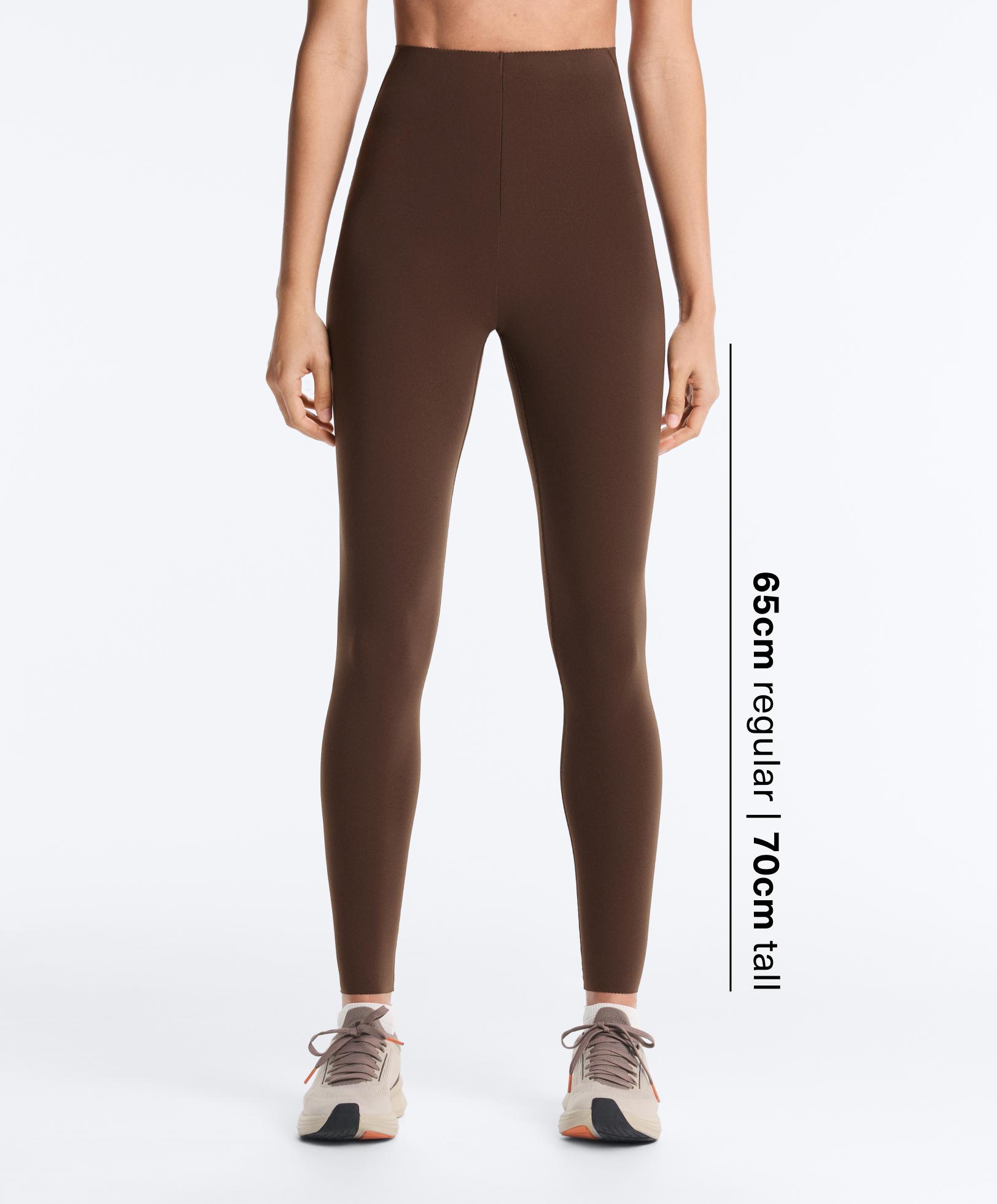 Compressive high-rise core-control ankle-length leggings - BROWN (737)