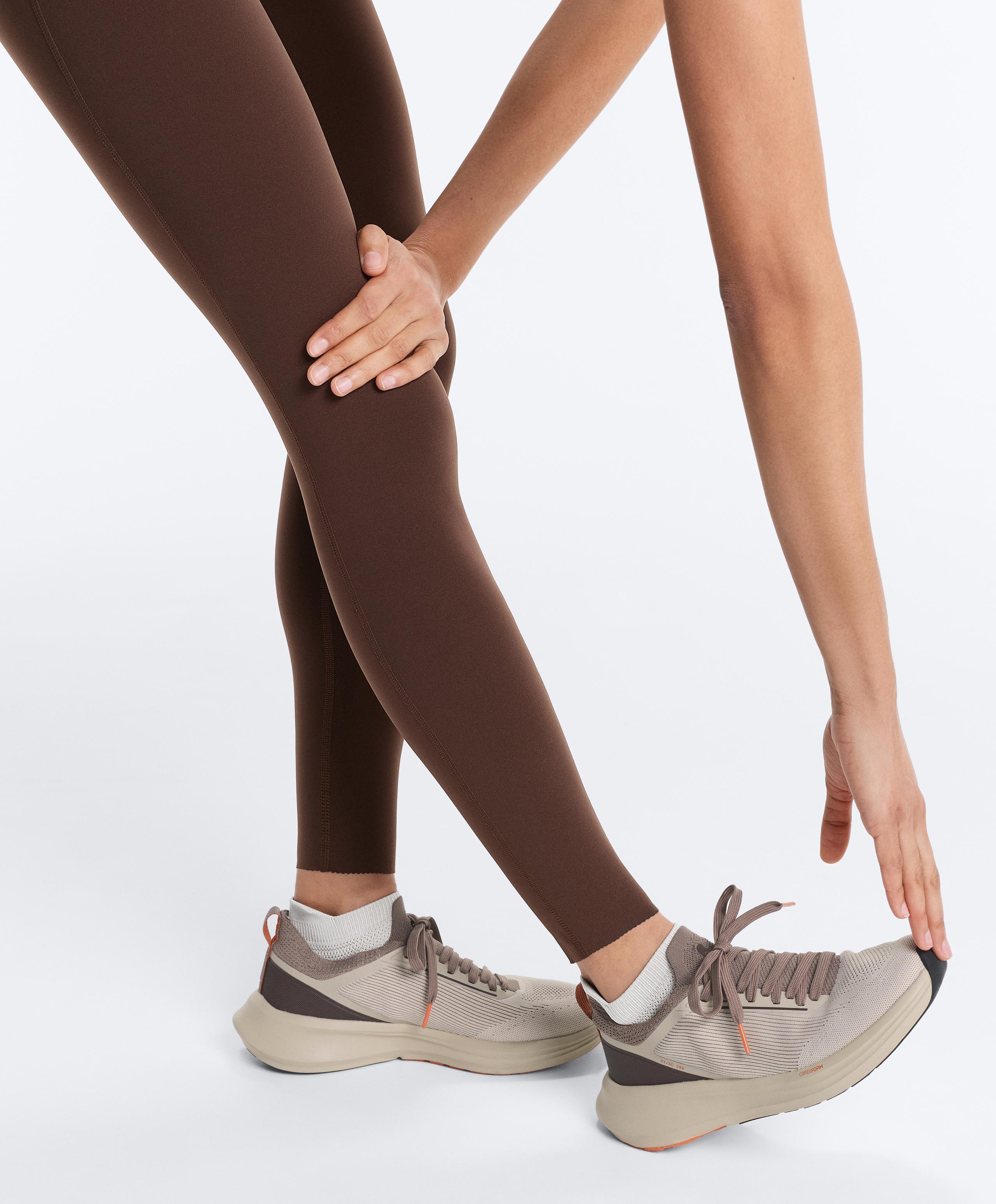 Compressive high-rise core-control ankle-length leggings - BROWN (737)