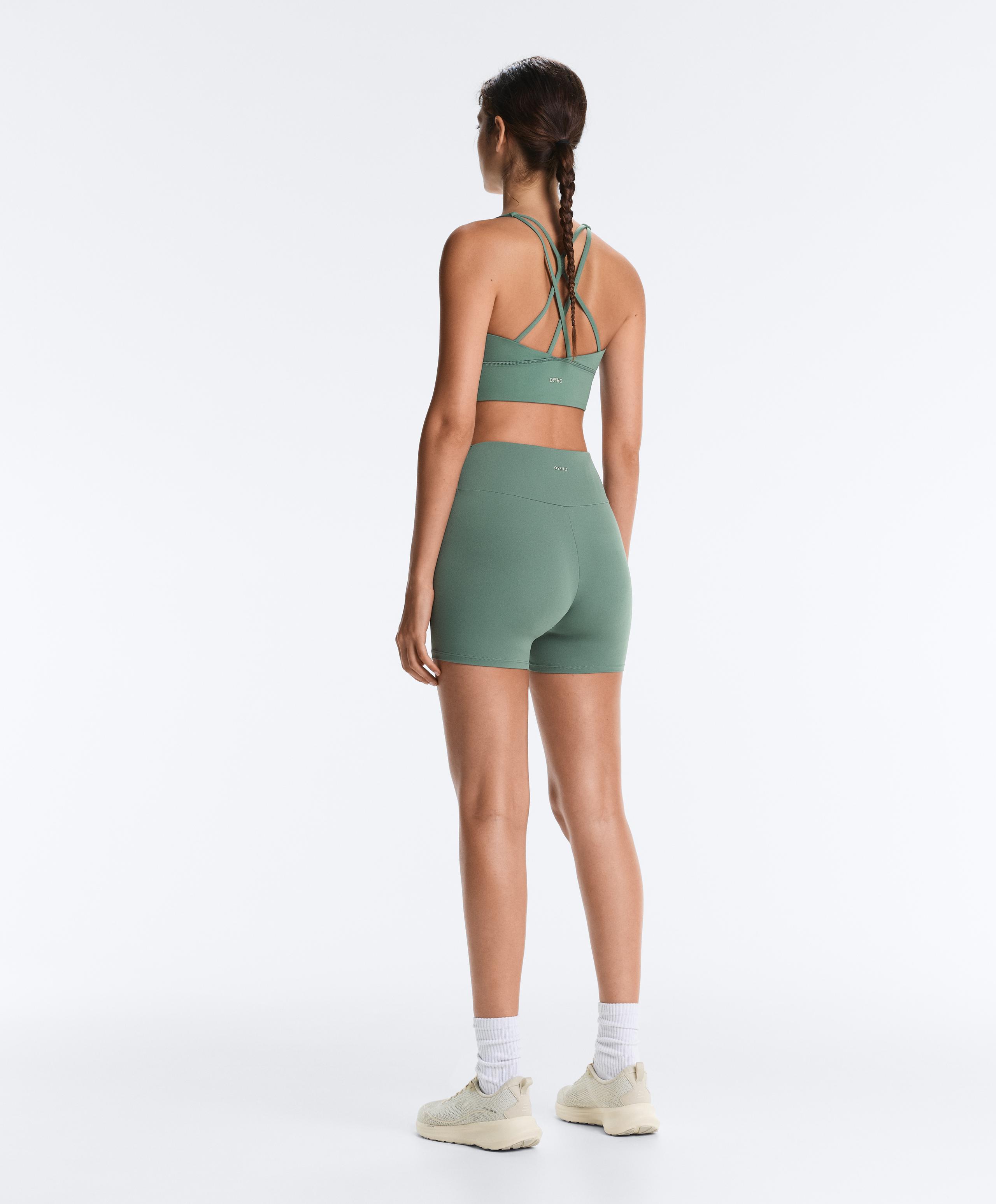 Comfortlux high-waisted 10cm hot pants - GREEN