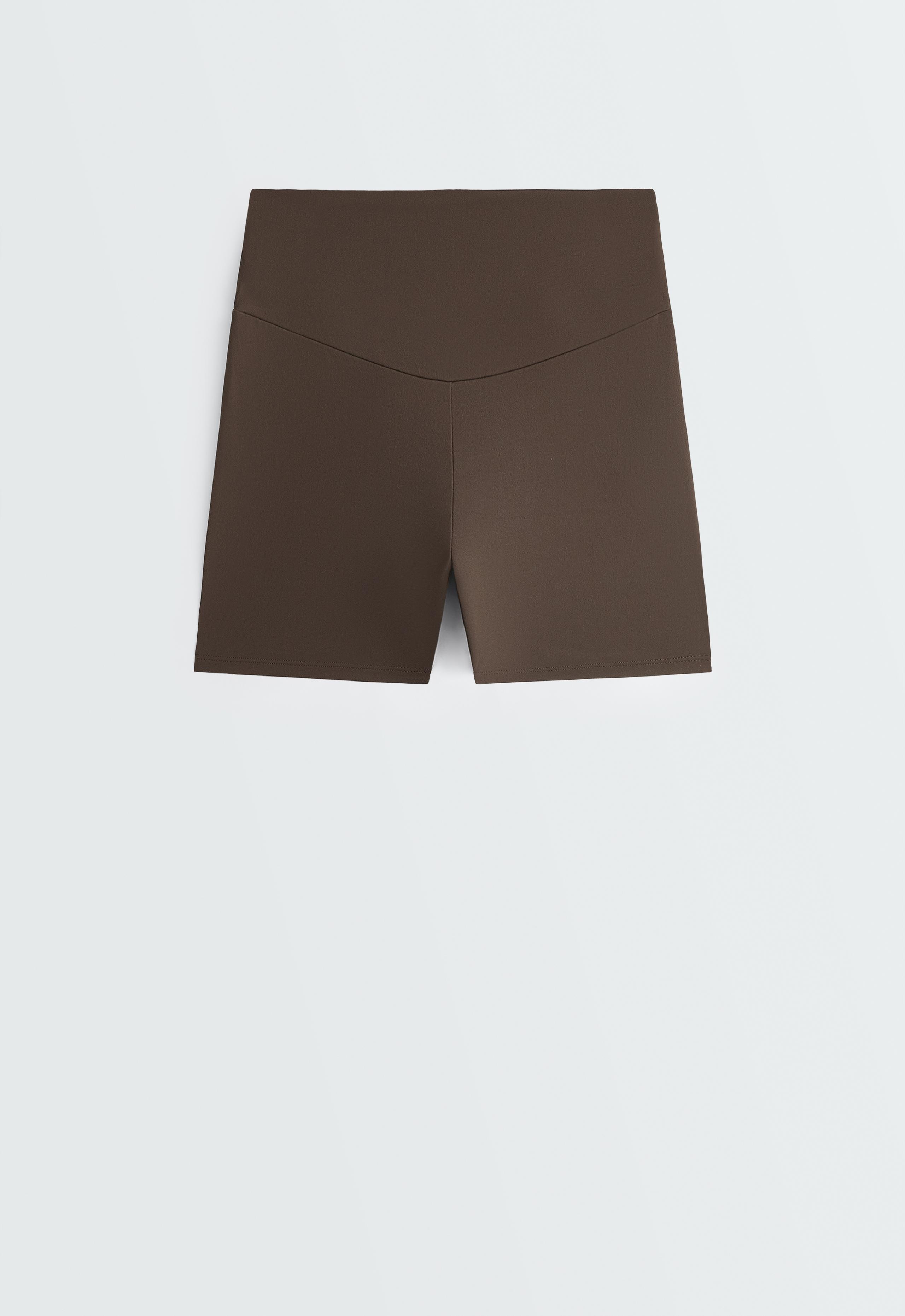 Comfortlux high-waisted 10cm hot pants - BROWN