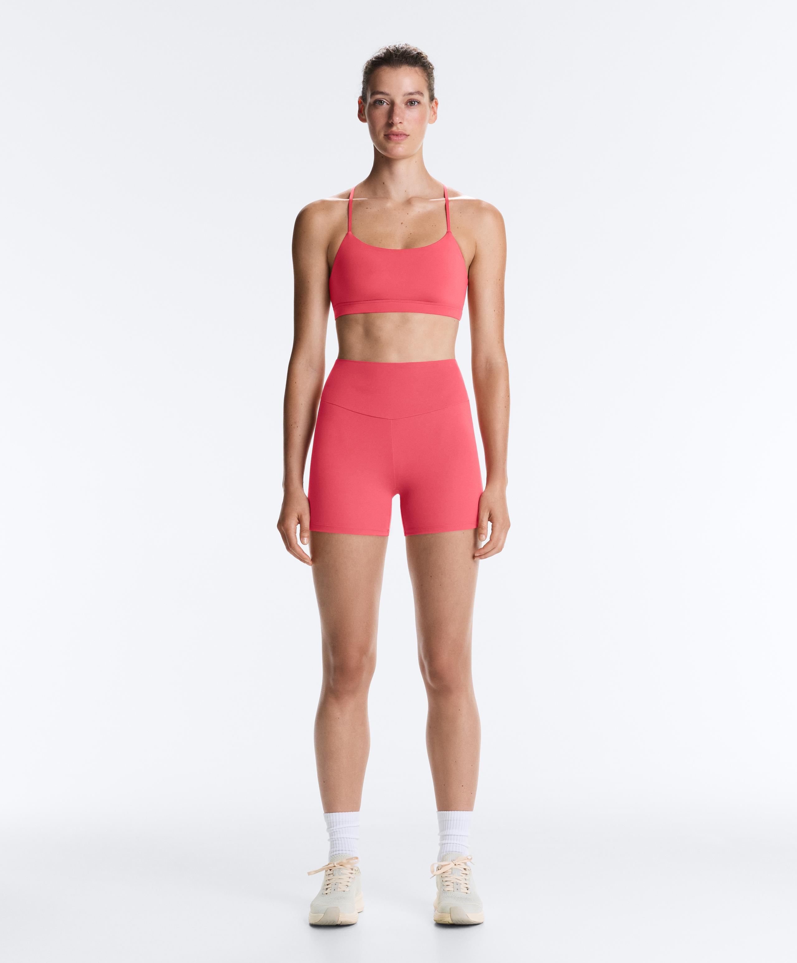 Comfortlux high-waisted 10cm hot pants - WASHED RED