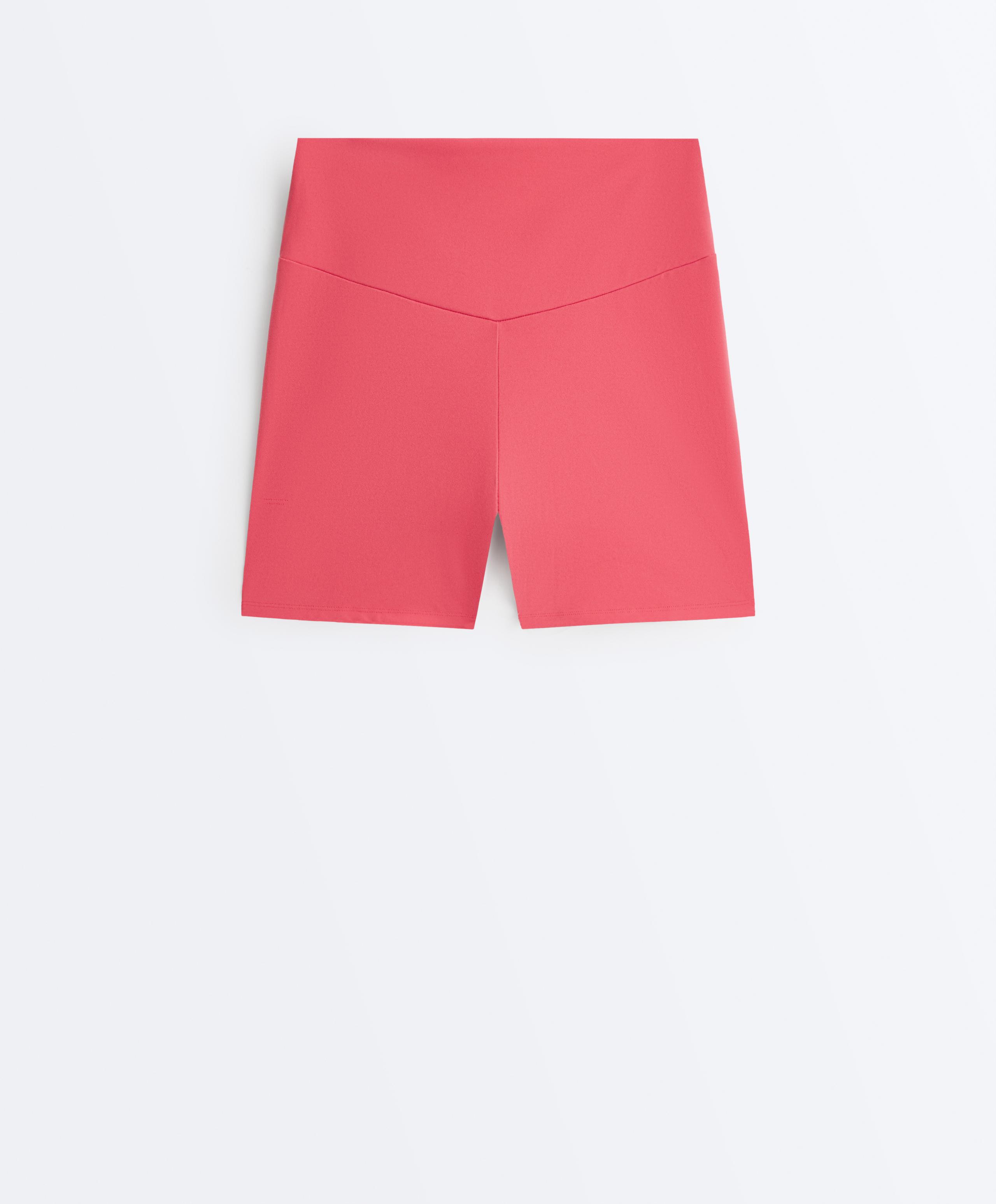 Comfortlux high-waisted 10cm hot pants - WASHED RED