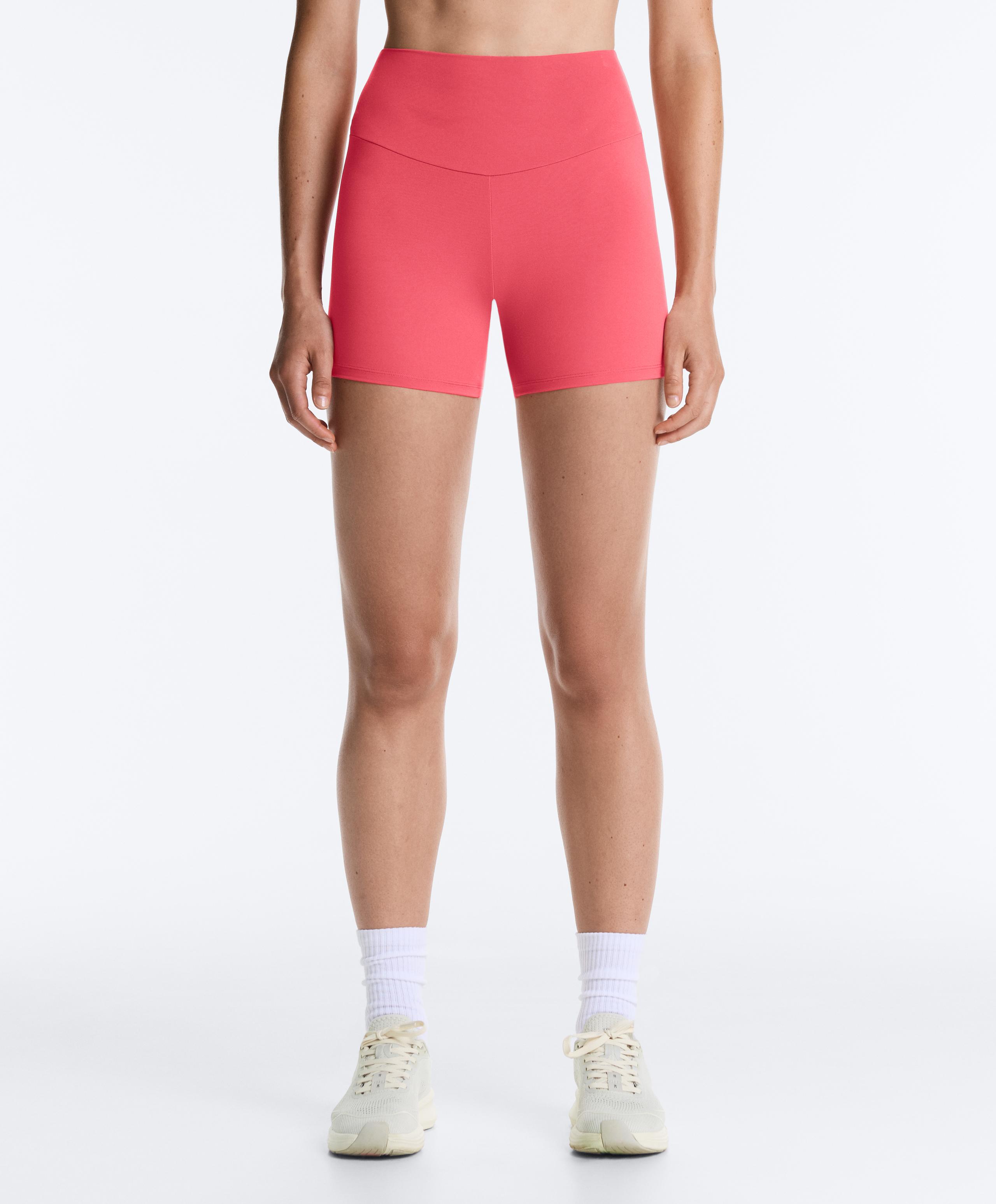 Comfortlux high-waisted 10cm hot pants - WASHED RED