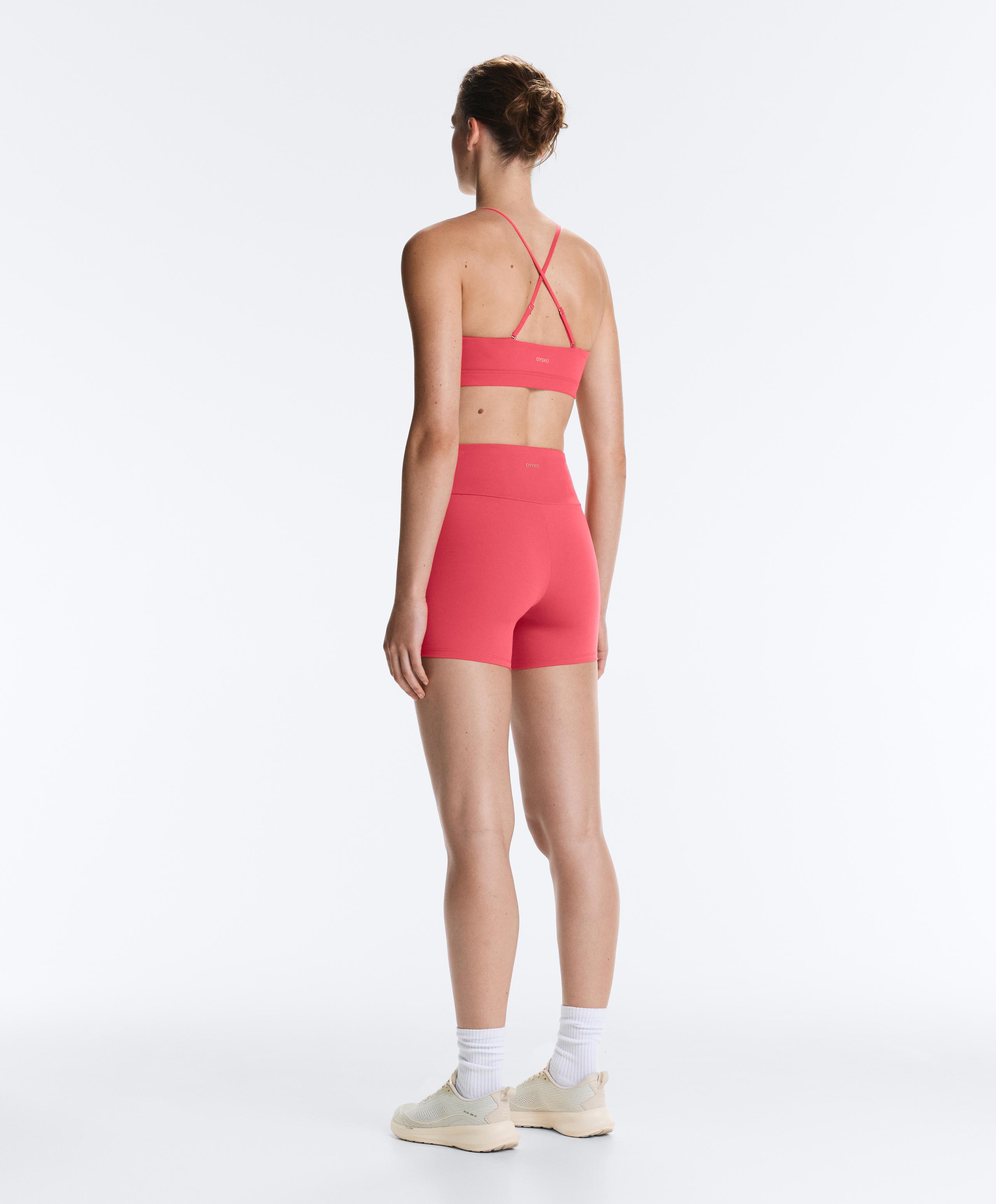Comfortlux high-waisted 10cm hot pants - WASHED RED