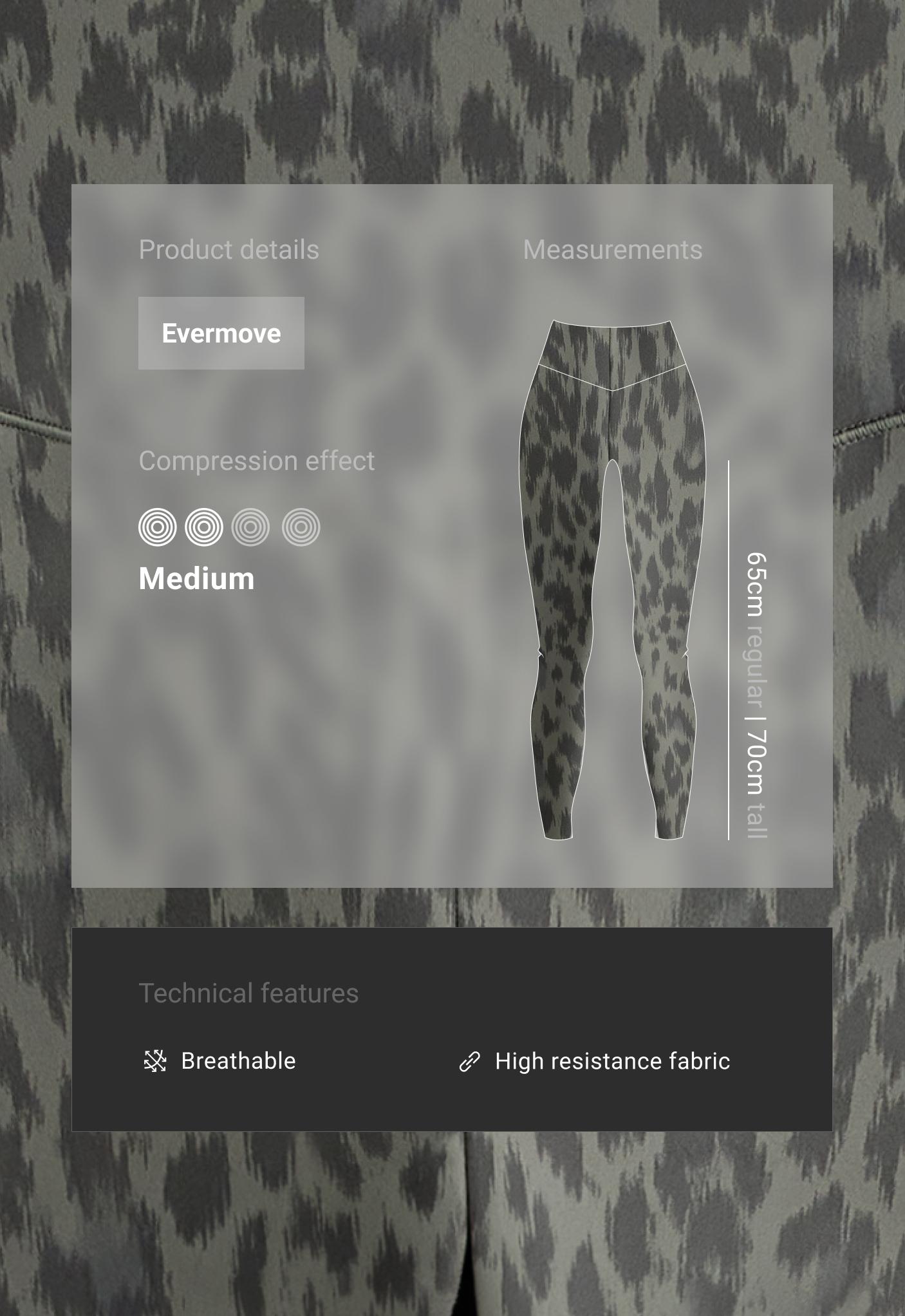 Evermove high-rise leopard ankle-length leggings - CHARCOAL GREY
