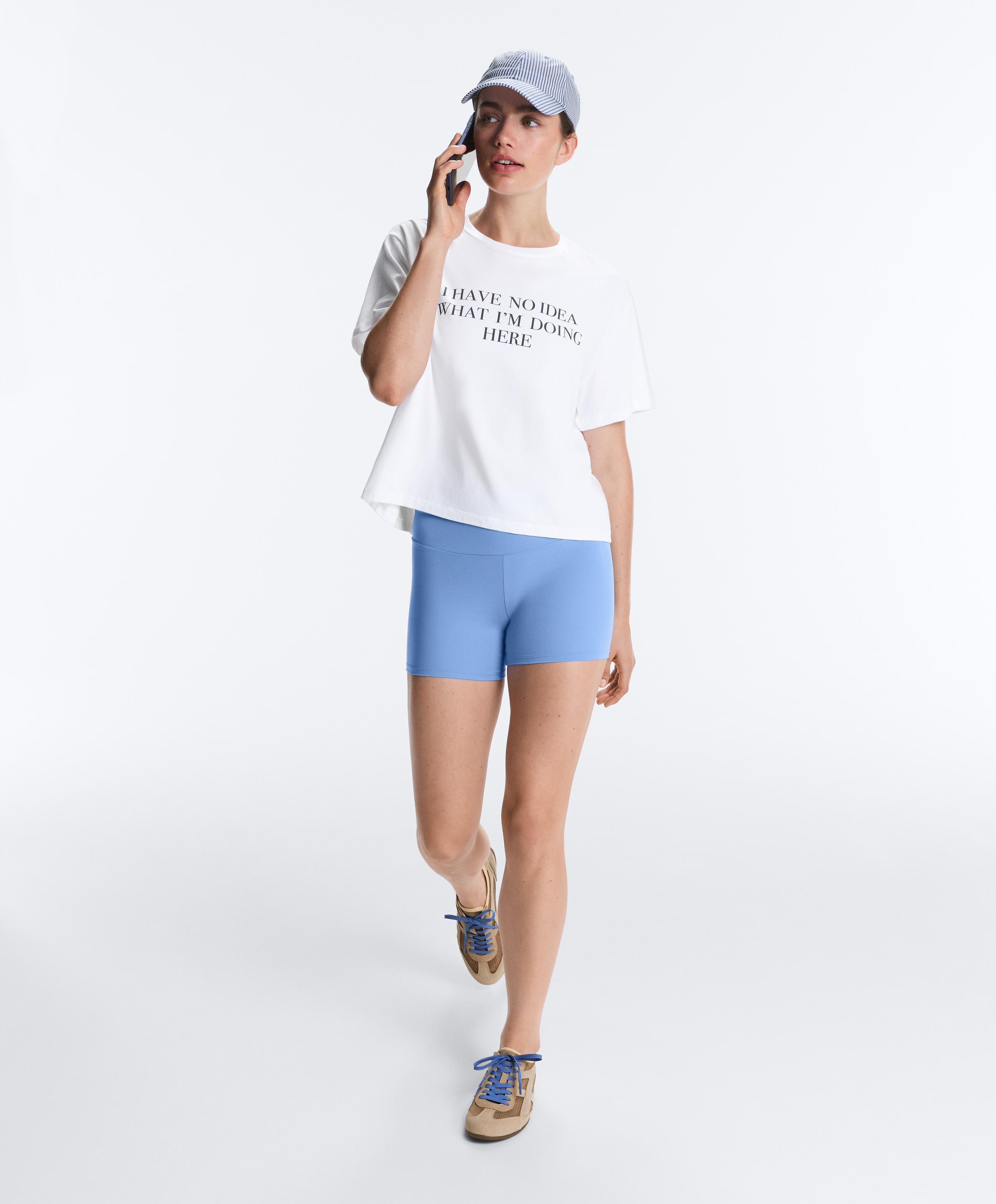 Comfortlux high-waisted 10cm hot pants - PALE LAVENDER BLUE