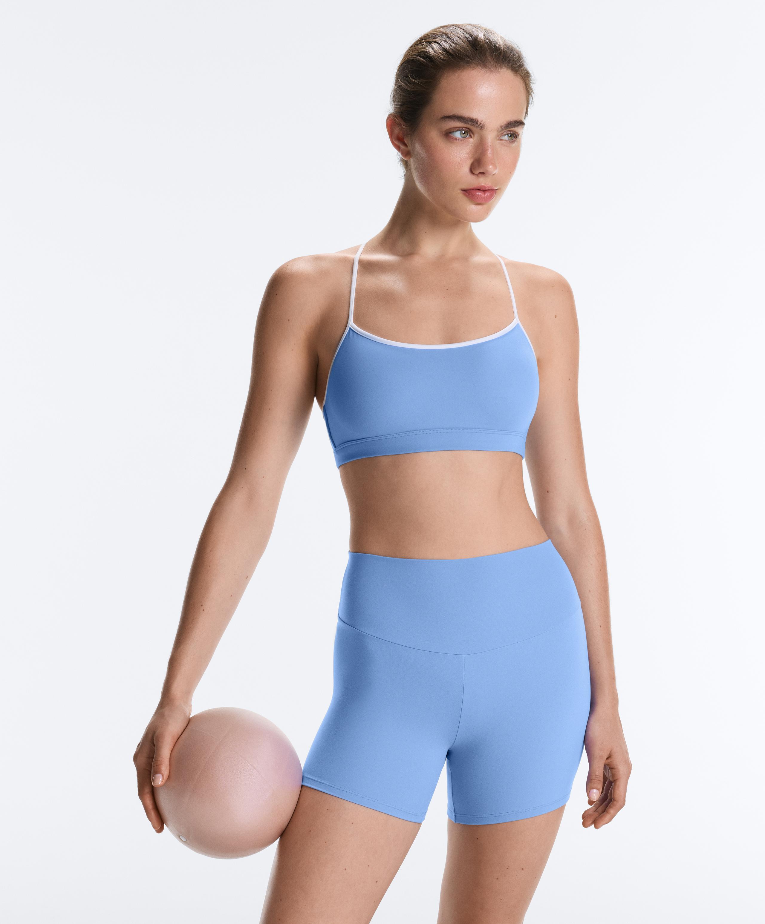 Comfortlux high-waisted 10cm hot pants - PALE LAVENDER BLUE