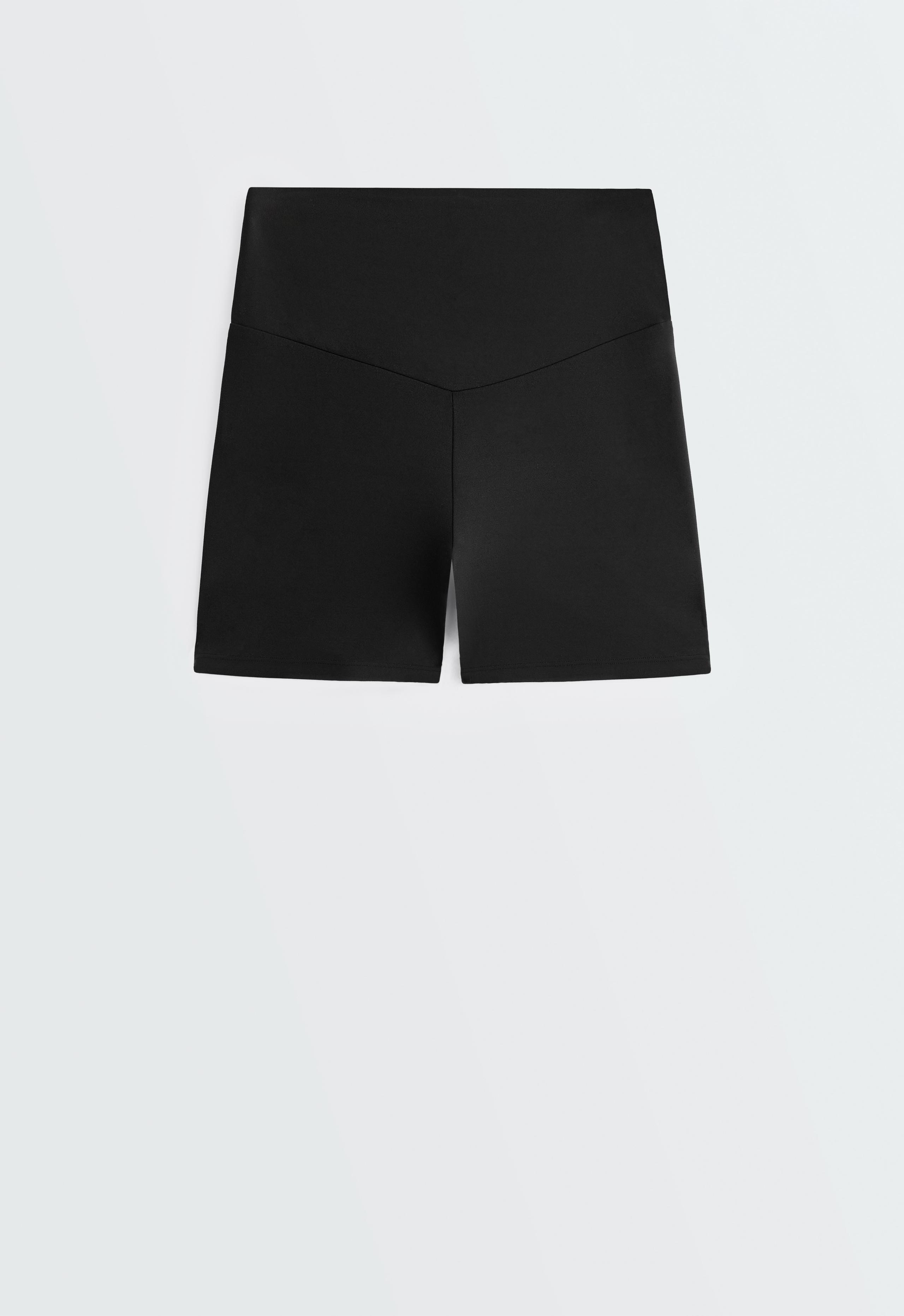 Comfortlux high-waisted 10cm hot pants - BLACK
