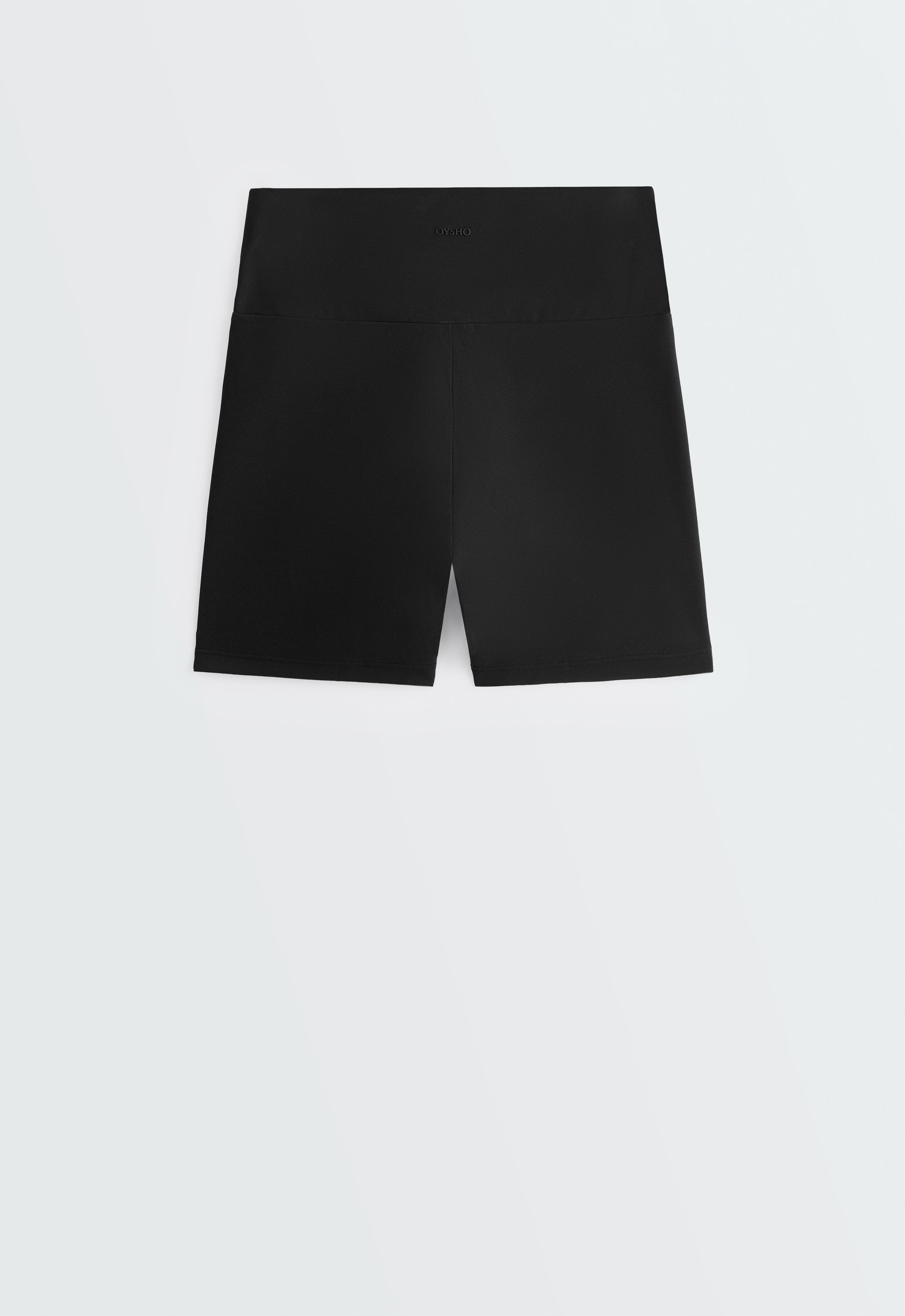 Comfortlux high-waisted 10cm hot pants - BLACK